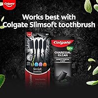 Vista 7 de Colgate Charcoal Clean Black Gel Toothpaste, Deep Clean Tooth Paste with Bamboo Charcoal & Wintergreen Mint for Plaque Removal, 120 g (Pack of 1)