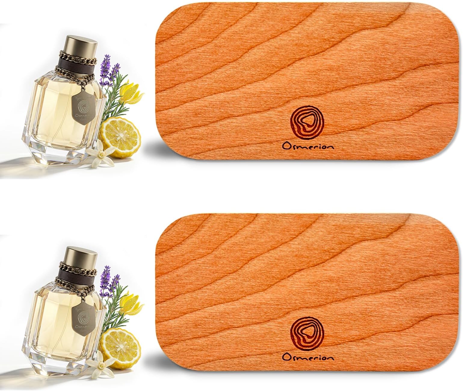 Car Air Freshener - Wood Air Freshener for Visor Clip - Long Lasting Car Odor Eliminator - Vehicle Scent Diffuser - Variety Scent Refill (2 Packs Refill, Cologne, NO CLIP)