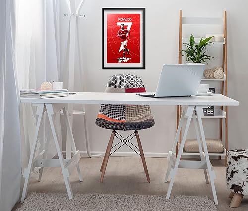 Miniatura 2 de CR7 - Póster de Cristiano Ronaldo Arte de pared deportivo de fútbol Impresión motivacional (11 x 17)