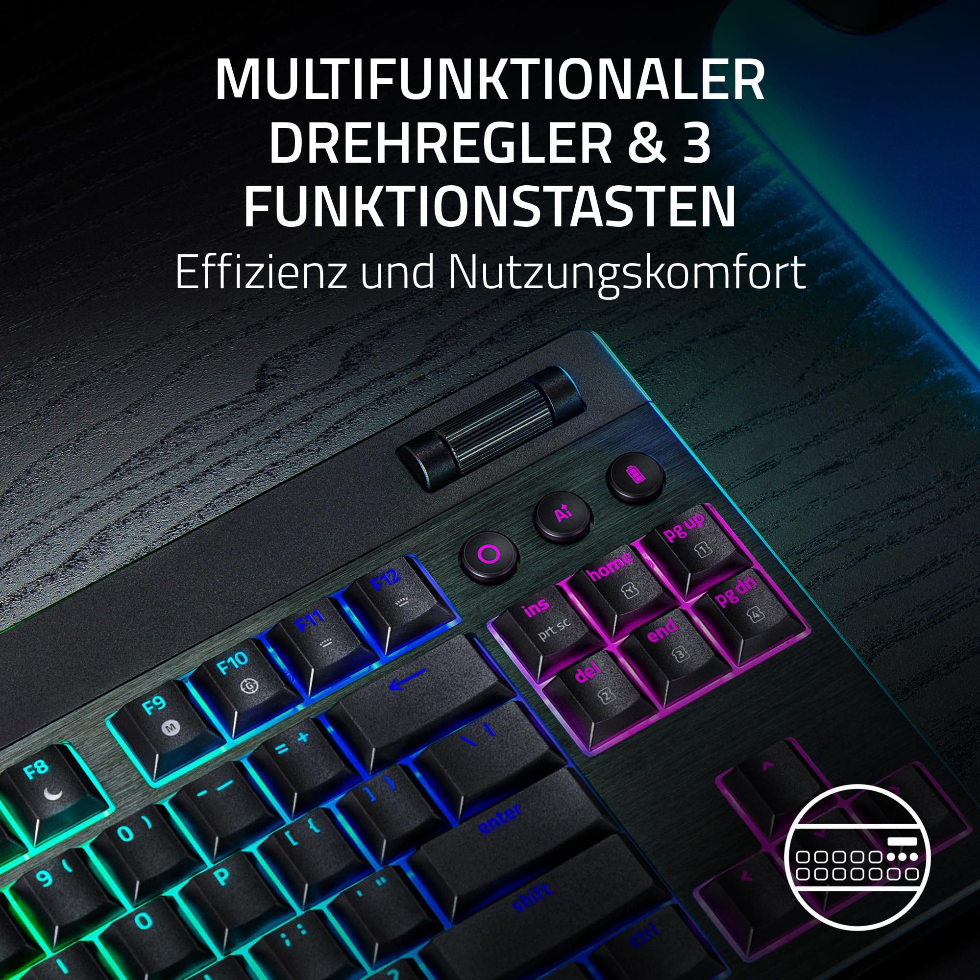 Razer Blackwidow V4 TKL Low Profile Orange Switches Kabellose – Bild 4