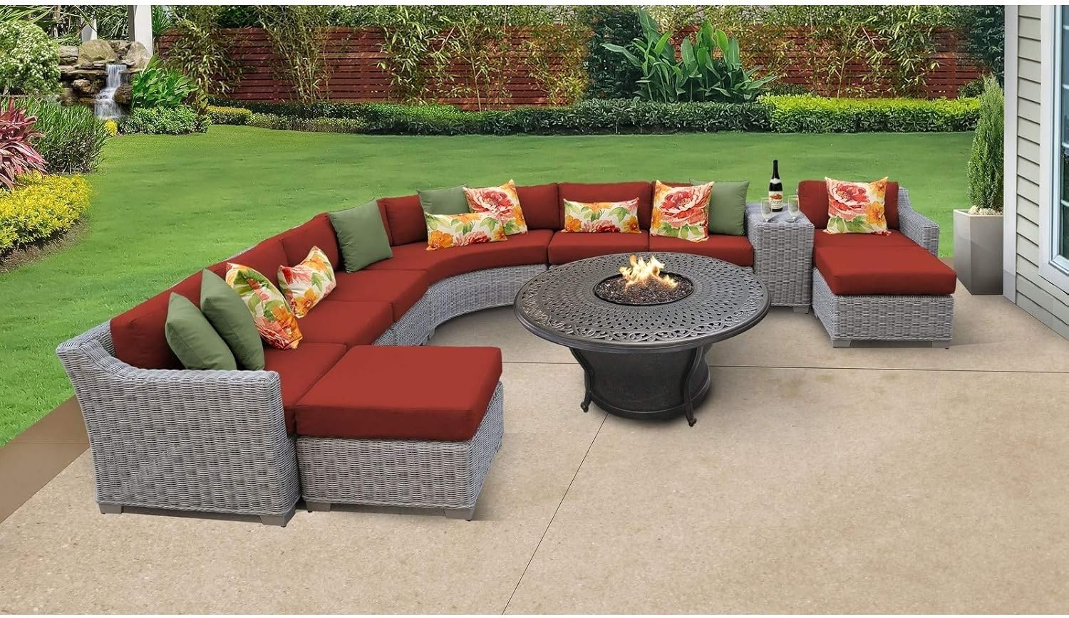 TK Classics COAST11fTERRACOTTA Coast 11 Piece Furniture