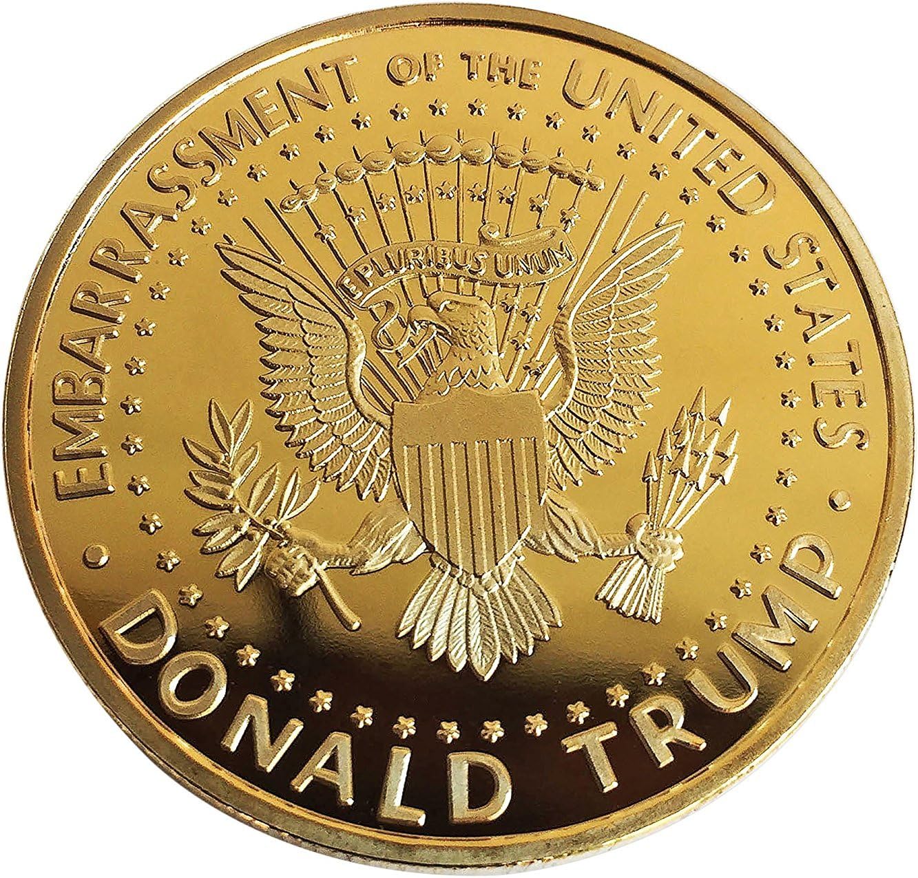 MAHA Tyranny Donald Trump 2018 24kt Gold Plated Anti Trump Commemorative Coin &Fit Display Case 45th President of The United States| Embarrassment of The United States Novelty| Not My President