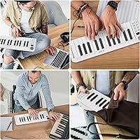 Vista 6 de Controlador de teclado MIDI USB Bluetooth de 25 teclas, controlador MIDI portátil y recargable para Mac y PC, producción de música con teclado