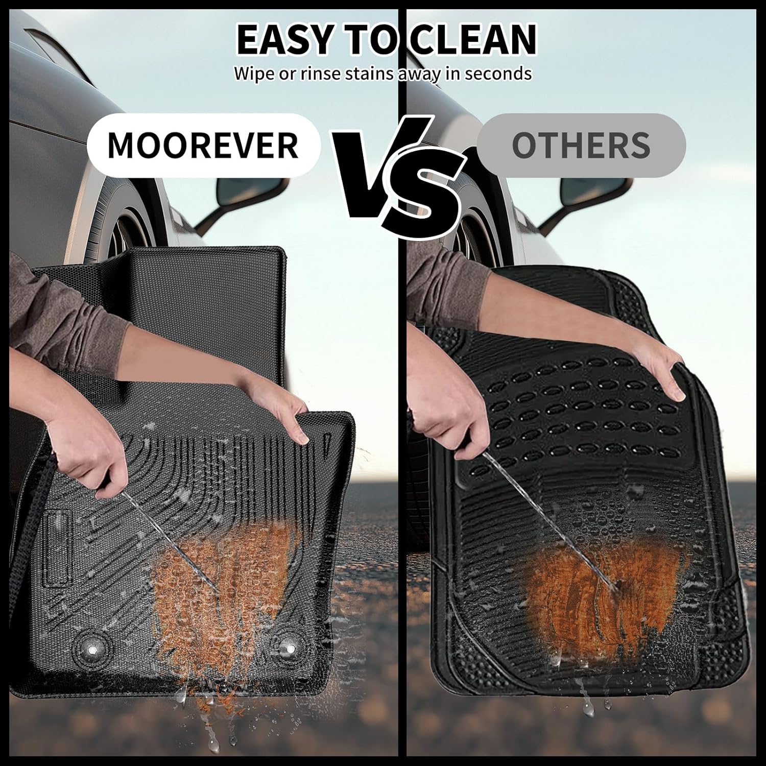 Floor Mats & Cargo Liner for 2024 2025 Mazda CX-90, 6&7 Seater 2nd Row Captain Seat or Bench Seat, Heavy Duty All-Weather Car Trunk Mats for Mazda CX-90 Accessories - Image 5