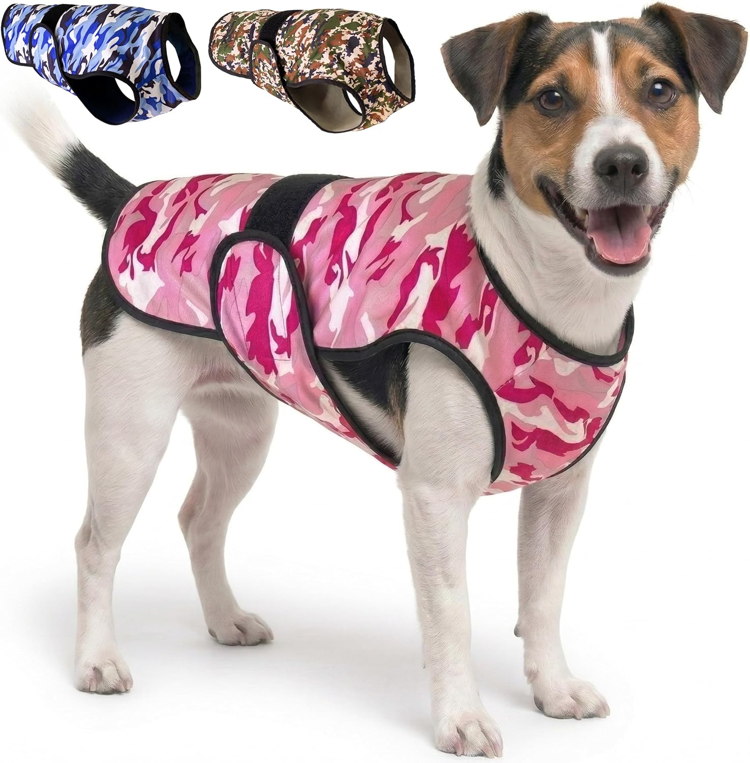 Dog Cooling Vest - 2-Layer Cooling with Soft Microfiber Fabric - Lightweight, Adjustable and Comfortable - UV Protection for Small to Large Dogs - Relief in Hot Weather (Pink, Small)