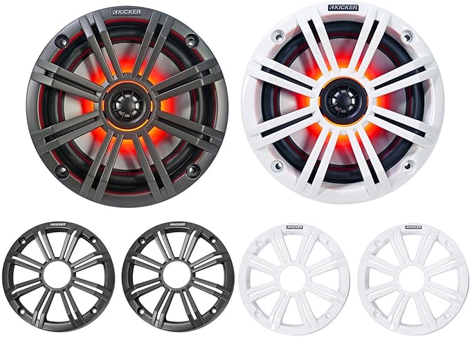 Bundle: (2) KICKER 45KM654L 6.5" Altavoces LED con Recintos y Altavoces miniatura 2