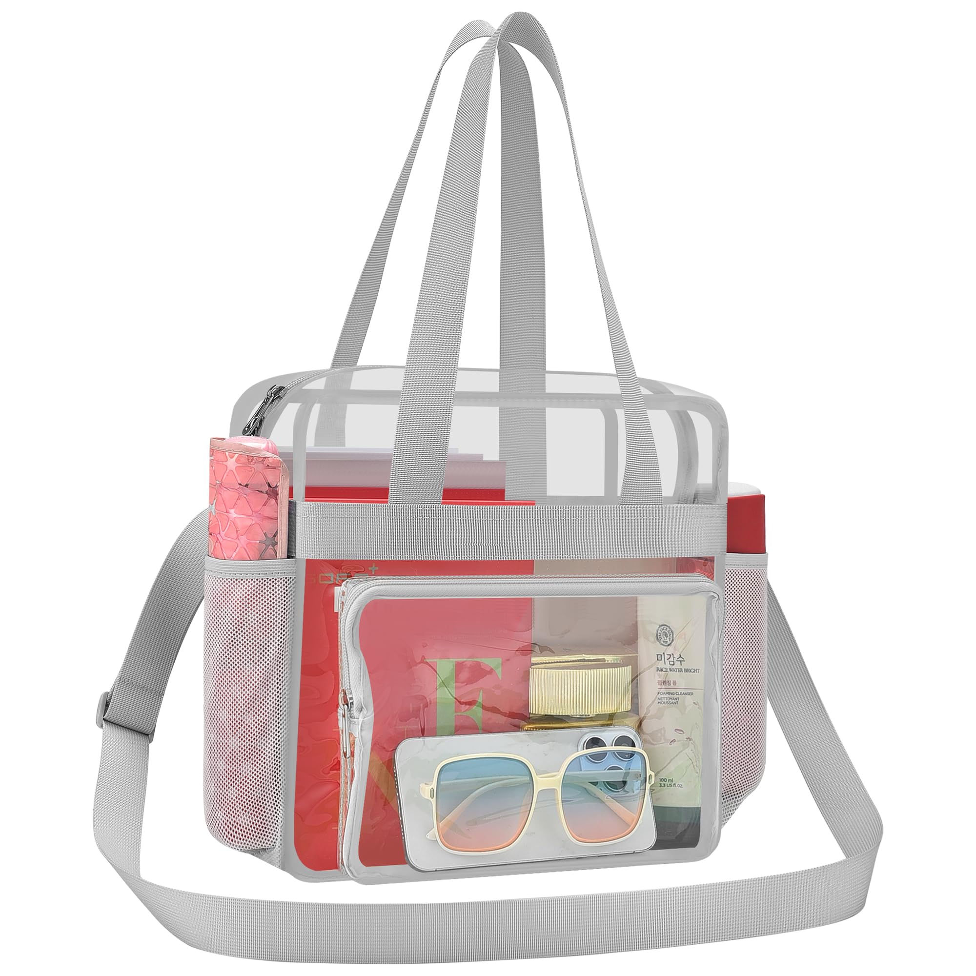 Busiuw Clear Bag for Stadium Events Stadium Approved Clear Tote Bag 12x12x6