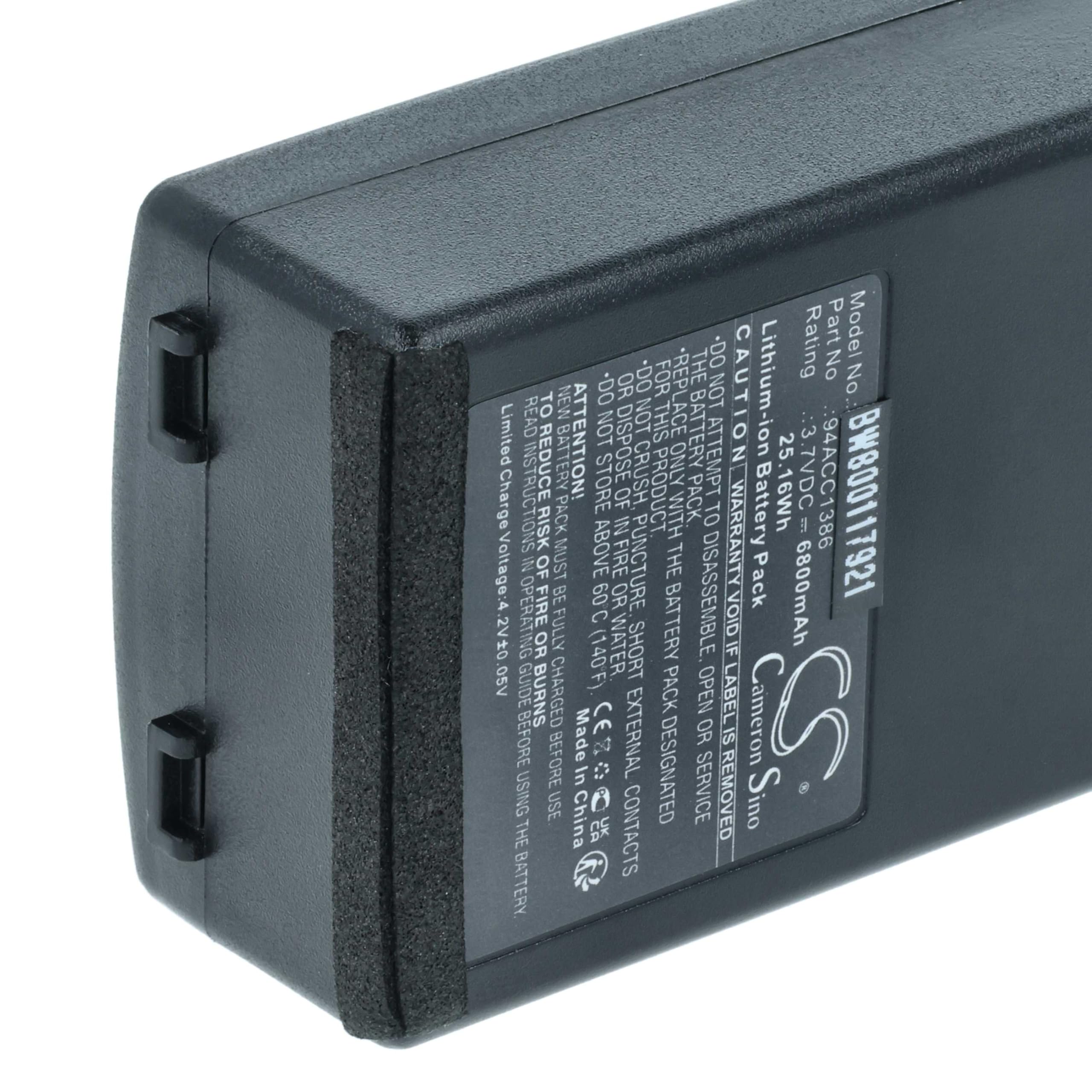 vhbw 5X Akku Ersatz für Datalogic 94ACC1386 | BT-26, BT-10 für Barcodescanner POS (6800 mAh, 3,7 V, Li-Ion)