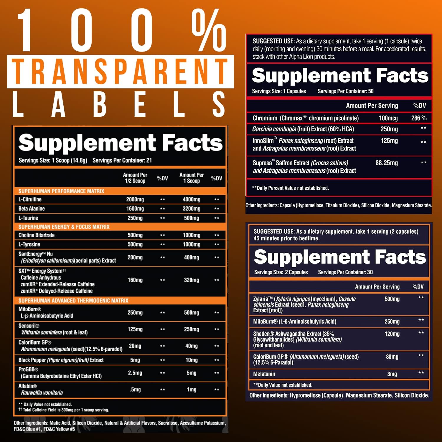 ALPHA LION Dad BOD Destroyer Supplement Stack, Fat Loss Support for Men, Helps Build Lean Muscle, Improves Sleep & Recovery, Superhuman Burn + Cravings Killer + Night Burn Supplements - Smurf Juice : Health & Household