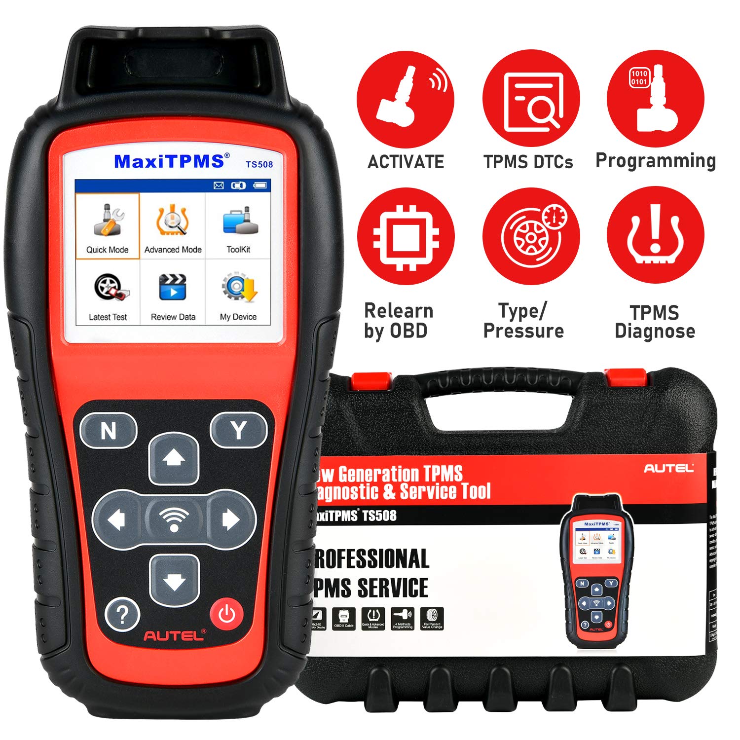 Autel MaxiTPMS TS508 TPMS Relearn Tool, 2022 Newest Upgraded of TS501, TS408, Program MX-Sensors(315
