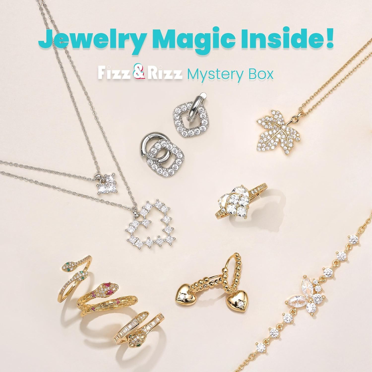 Fizz & Rizz Jewelry Mystery Bath Bomb:Surprise Rings,Necklaces, Earrings,Bracelets and Chance to Reveal High-Value Jewelry Bath Bomb Perfect Gifts for Various Occasions - Image 4