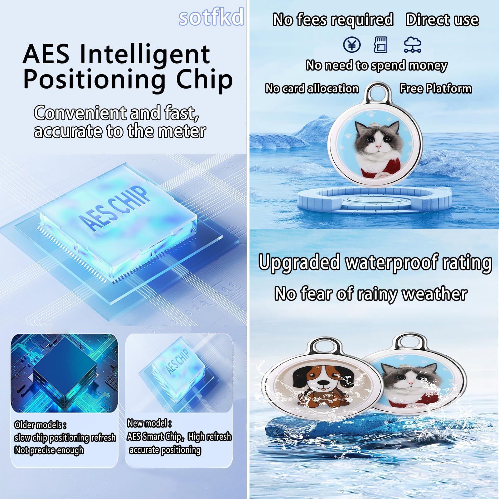 Cat Tracker Collar-Cat GPS Tracker-GPS Tracker for Cats-Pet Tracker | Dual-System Tracker | Android and iOS Universal | Waterproof | No Monthly Fee | Works with Any Collar - image 5