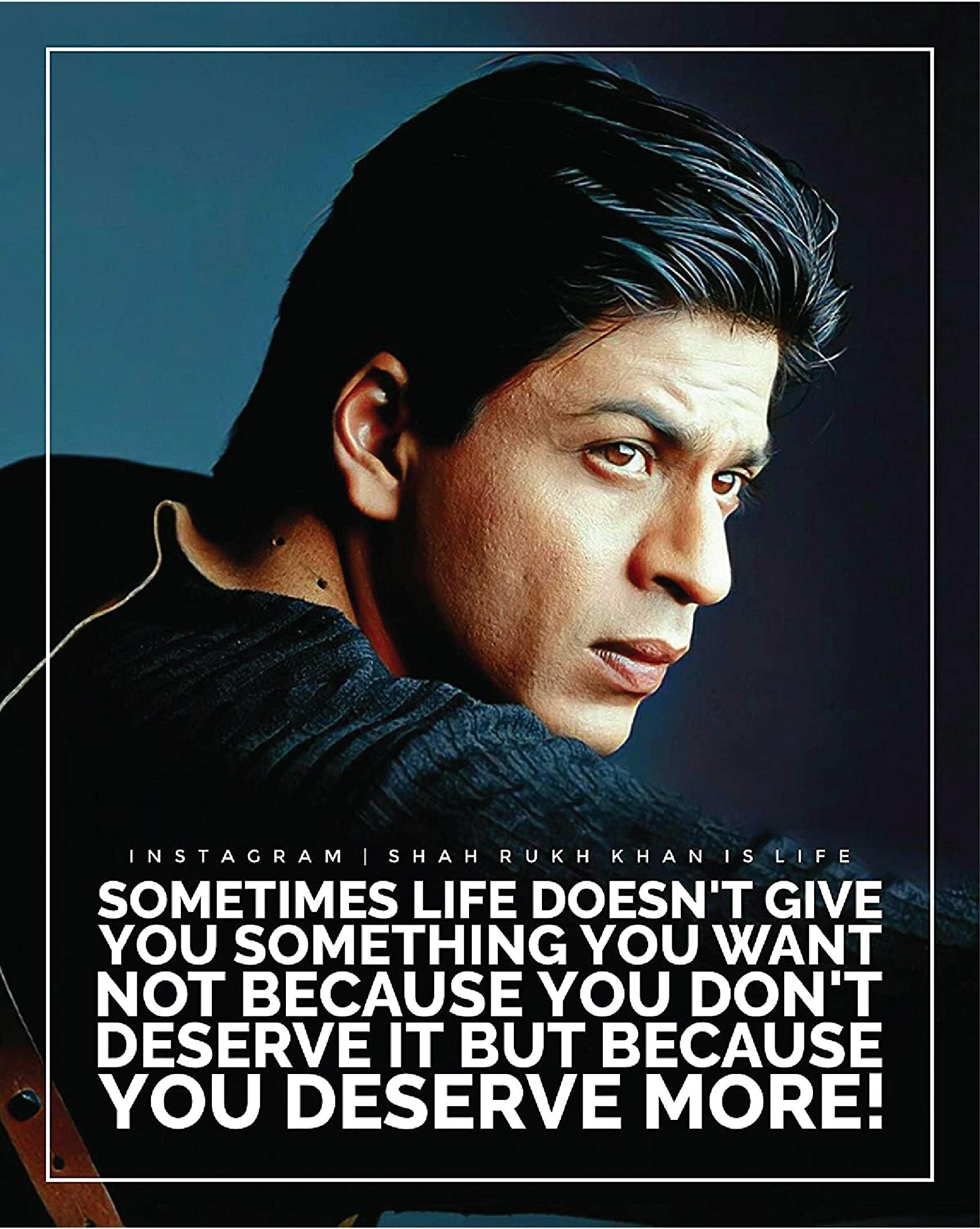 ISEE 360® Shahrukh Khan Wall Sticking Self Adhesive Movies Inspiring Decorative Quotes Fan Poster for Living Room Bed Room Office 300 GSM Multicoloured SRK5 (18 x 12 Inch)