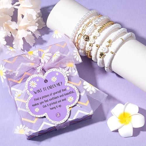 Miniatura 9 de Cesta de Pascua para adolescentes y adolescentes, 8 piezas de regalo de cumpleaños para adolescentes, regalos de moda con divertidas etiquetas