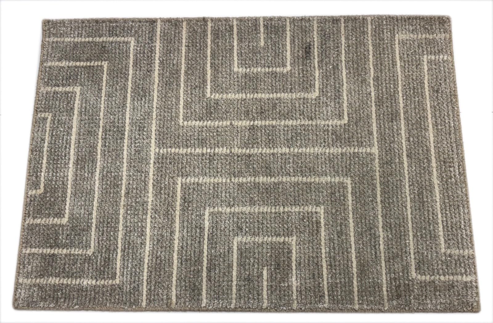 Tappeto annodato a mano Viscosa Argento 60 x 90 cm D-1105