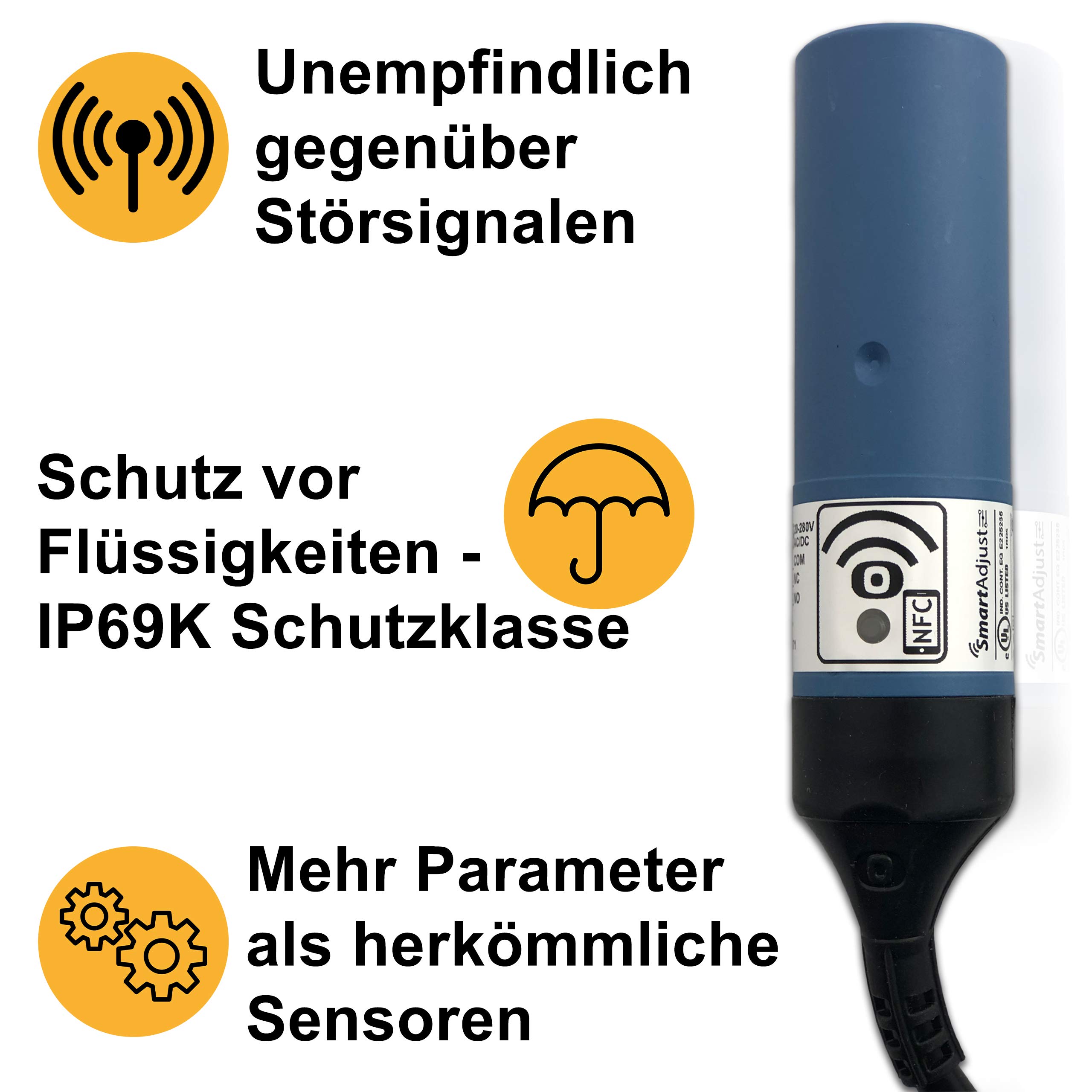 iDOL 44R | 20-280V AC/DC | kapazitiver Sensor Füllstandskontrolle Futtersensor Getreidesensor Näherungsschalter | dol sensor