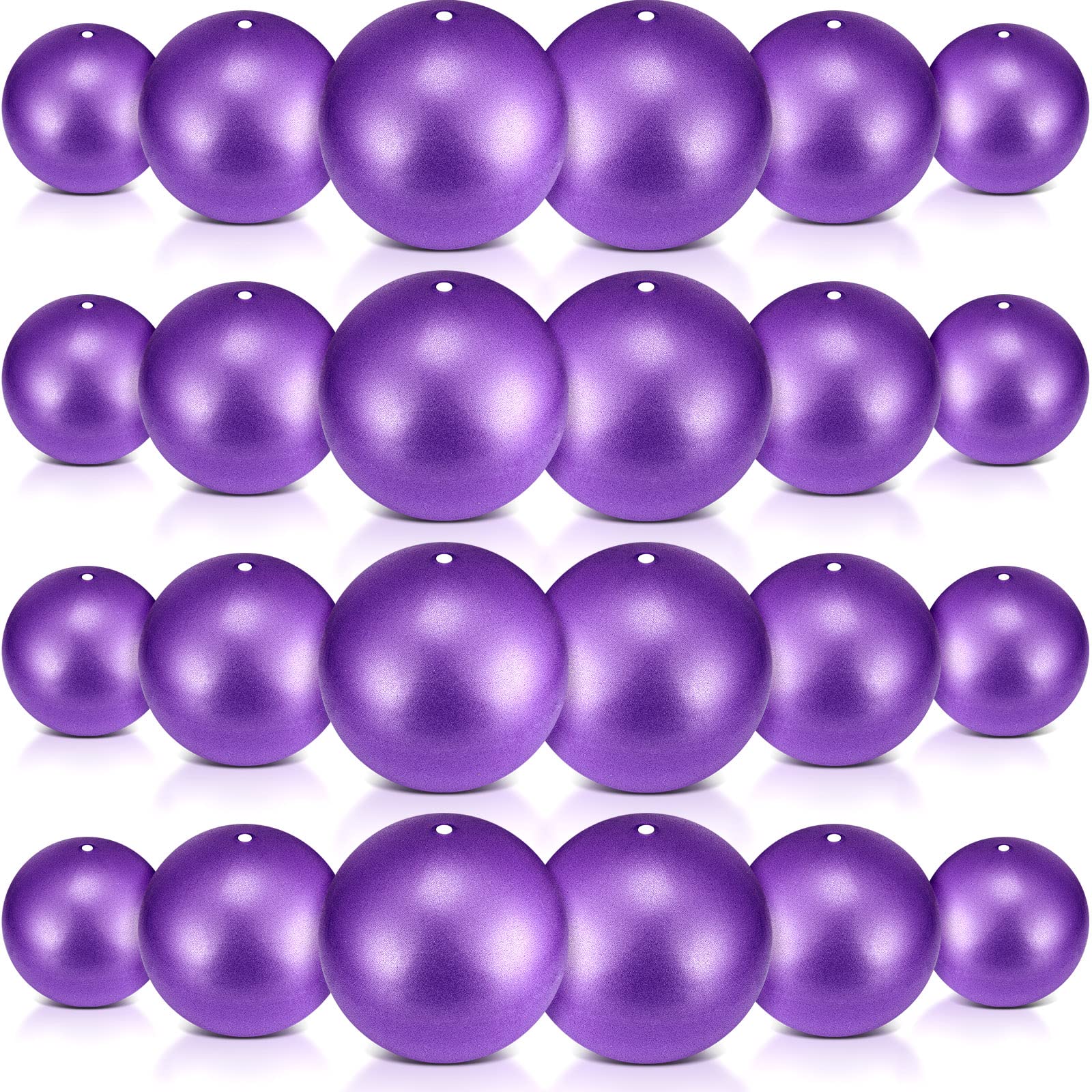 Hungdao 24 Pcs Small Pilates Ball 9 Inch Exercise Ball for Yoga Classroom Core Ball Barre Ball for Aerobics Classes Yoga Ball for Bender Training Physical Therapy Balance Stretching