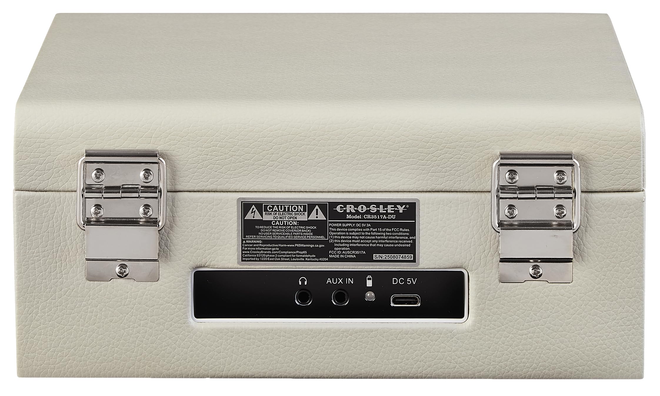 Crosley CR3517A-DU Voyager - Lettore CD portatile retrò con altoparlanti stereo Bluetooth e radio FM, Dune
