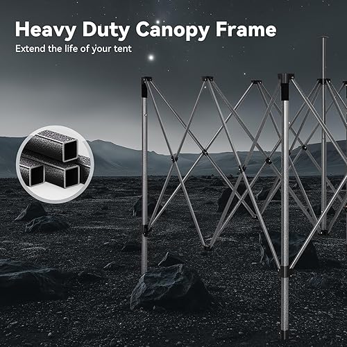 Miniatura 5 de Tooluck Tienda de campaña desplegable de 10 x 30 pulgadas con 8 paredes laterales, tienda de campaña resistente al agua, para bodas, fiestas,