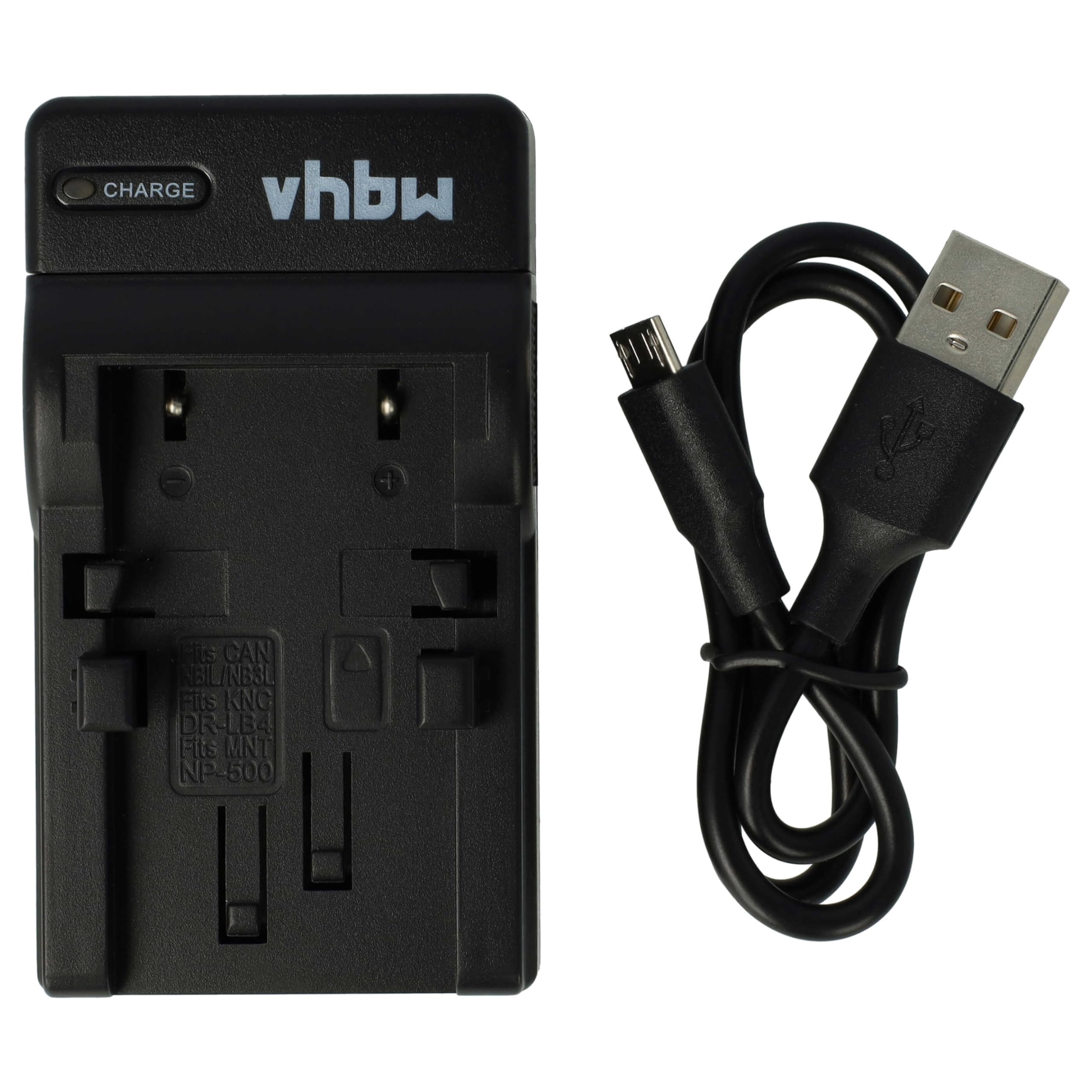 vhbw USB-C Ladegerät kompatibel mit Canon Digital Ixus VII, V2, V3 Kamera - Ladeschale + USB-C Kabel Ladeanzeige