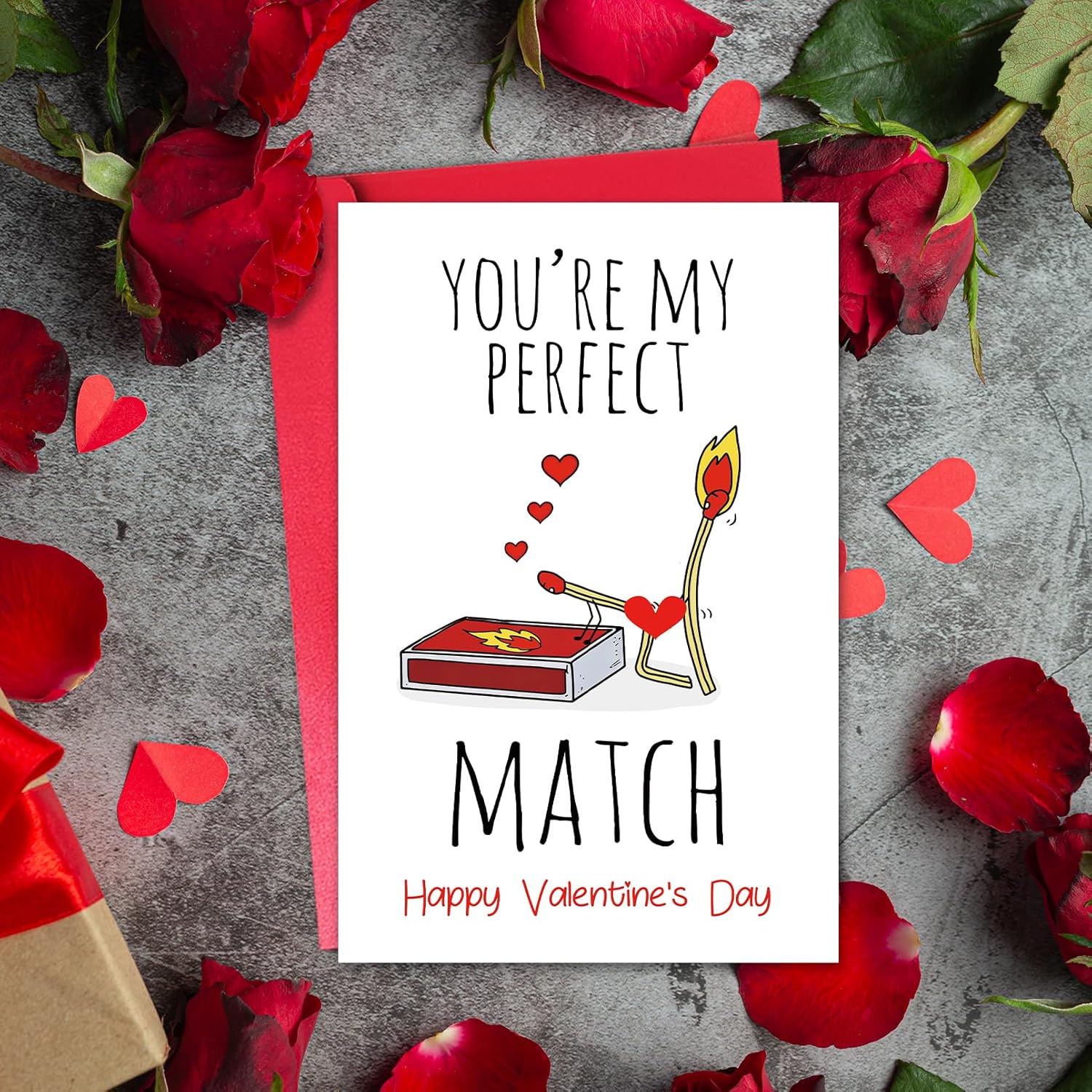 Perfect Match Valentines Day Card for Girlfriend Wife, Naughty Valentines Day Gift for Women Her, Hilarious Gay Card for Valentine (Match) - Image 5