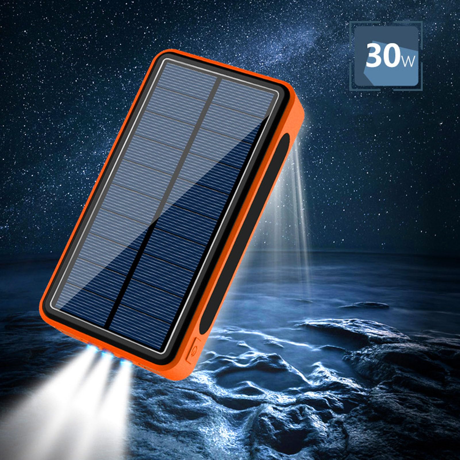 Jenngaoo Power Bank Solare 10000mAh PD20W Impermeabile