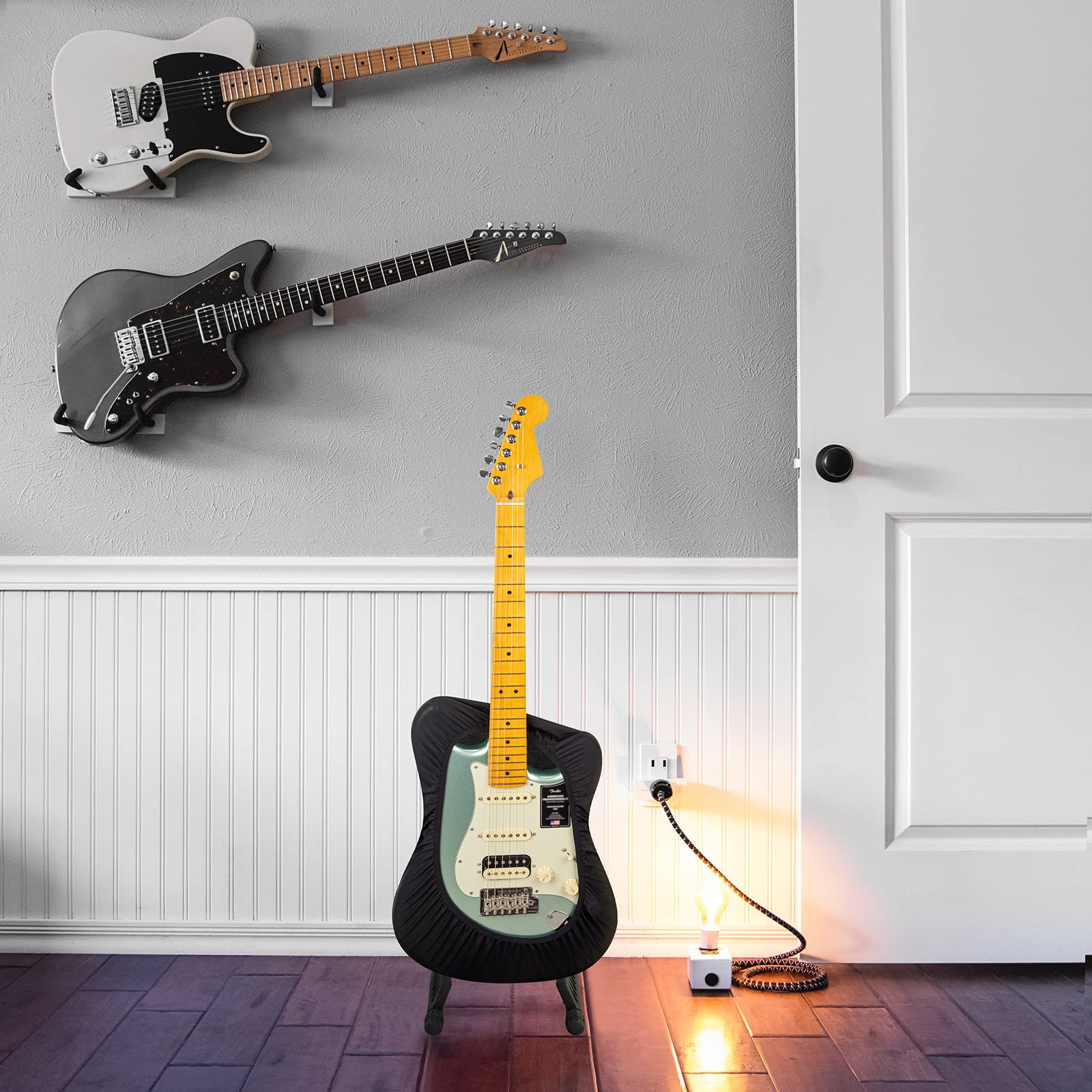 Housse de protection pour guitare musicale - Tissu extensible de qualité supérieure - Noir, Noir , Electric Guitars, Rétro