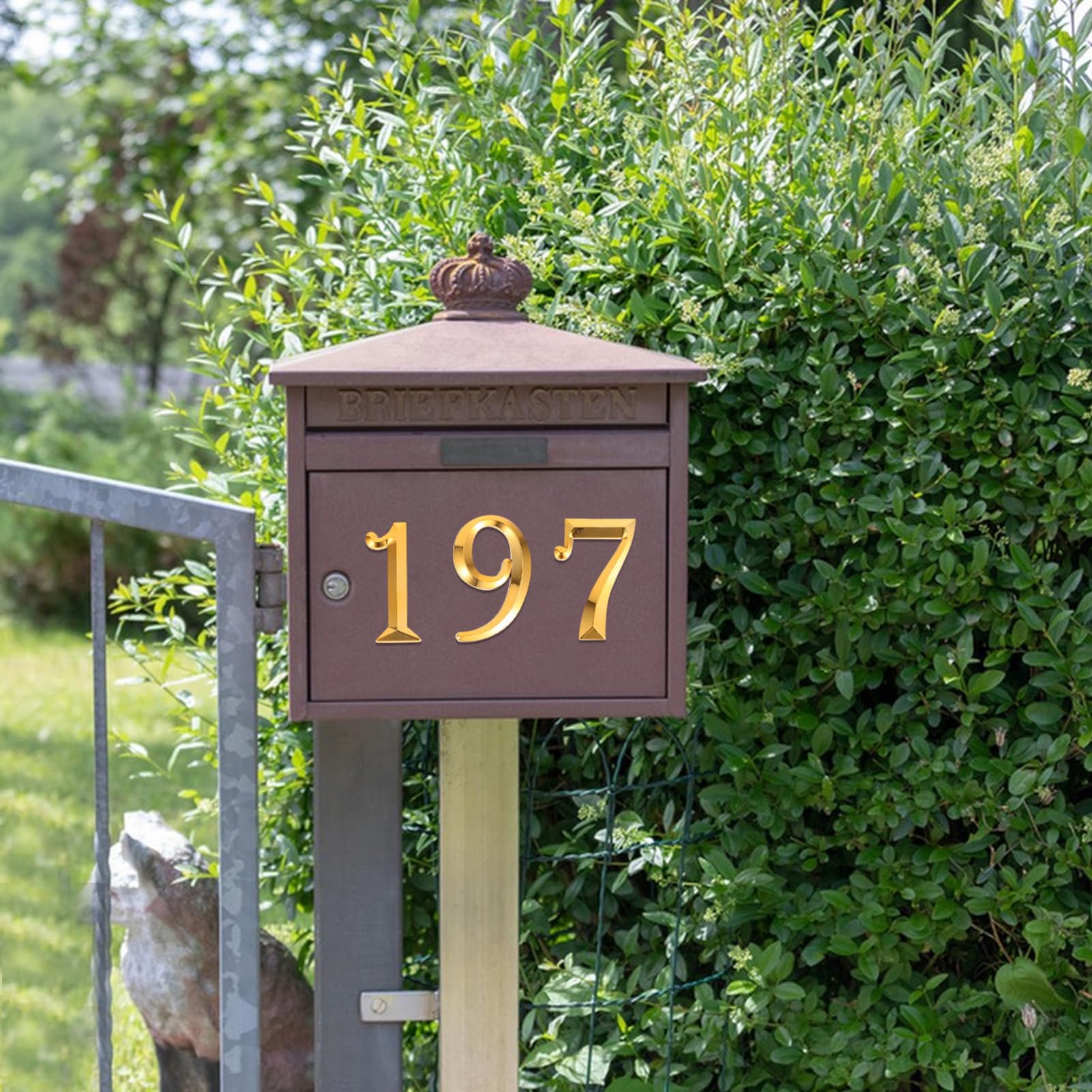 Operitacx Numeri Adesivi per Porta in Abs Oro 10 Pezzi, Numeri Moderni per Decorazioni Facili Fai da Te, per Porta D'ingresso e Appartamento