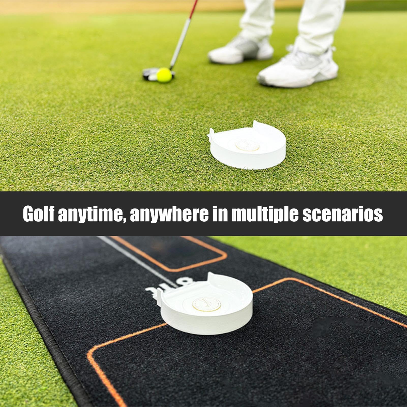 Golf Hole Putting Cup - Entrenador De Tazas Para Putter En Todas Las Direcciones | Ayudas De Entrenamiento, Para La Práctica De Putting Green En Interior Y Al Aire Libre, Adultos Y Niños, Regreso De