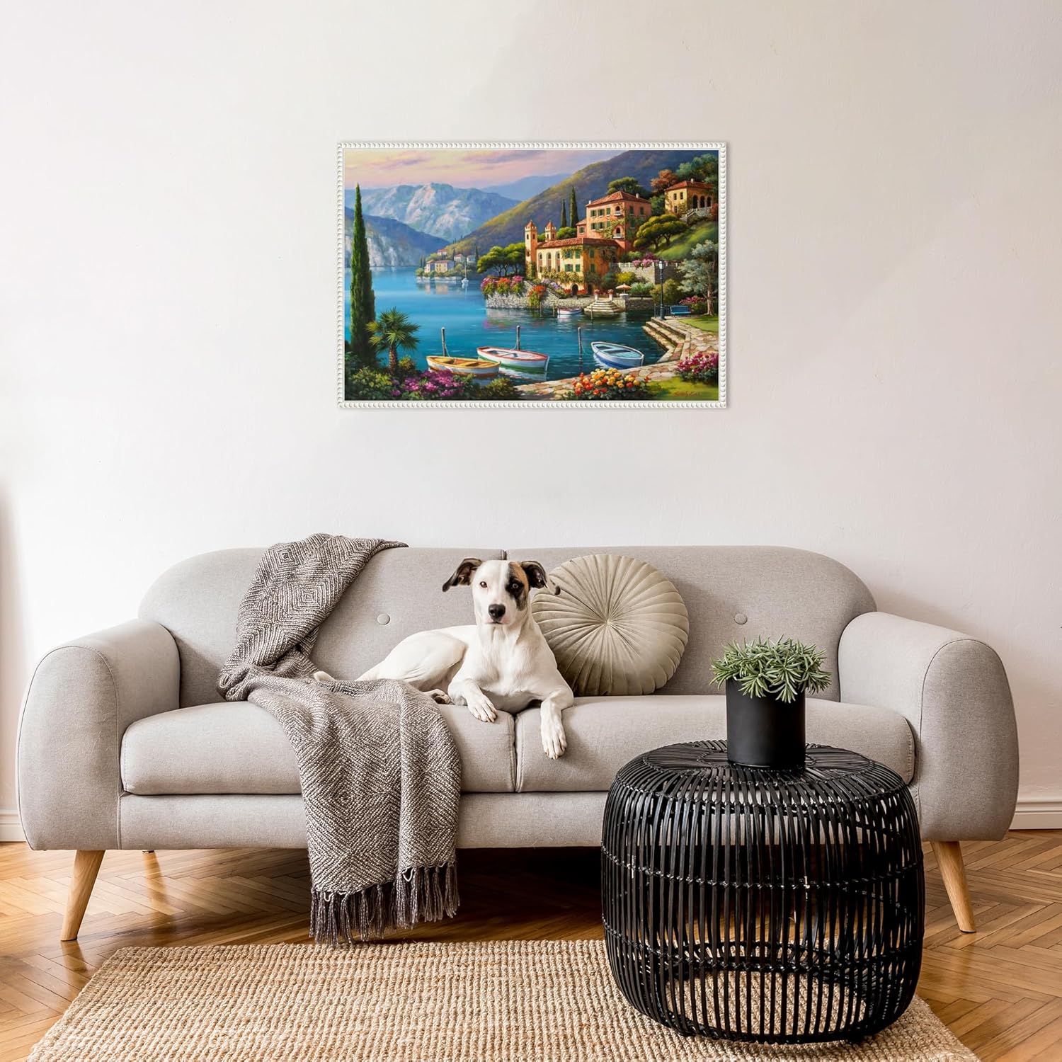 Amanti Art Framed Canvas Wall Art 23x33 Villa Bella Vista by Sung Kim, Framed Wall Art Canvas, Landscapes Artwork, Traditional Decor, Large Poster Painting for Living Room, Bedroom, Bathroom, Kitchen