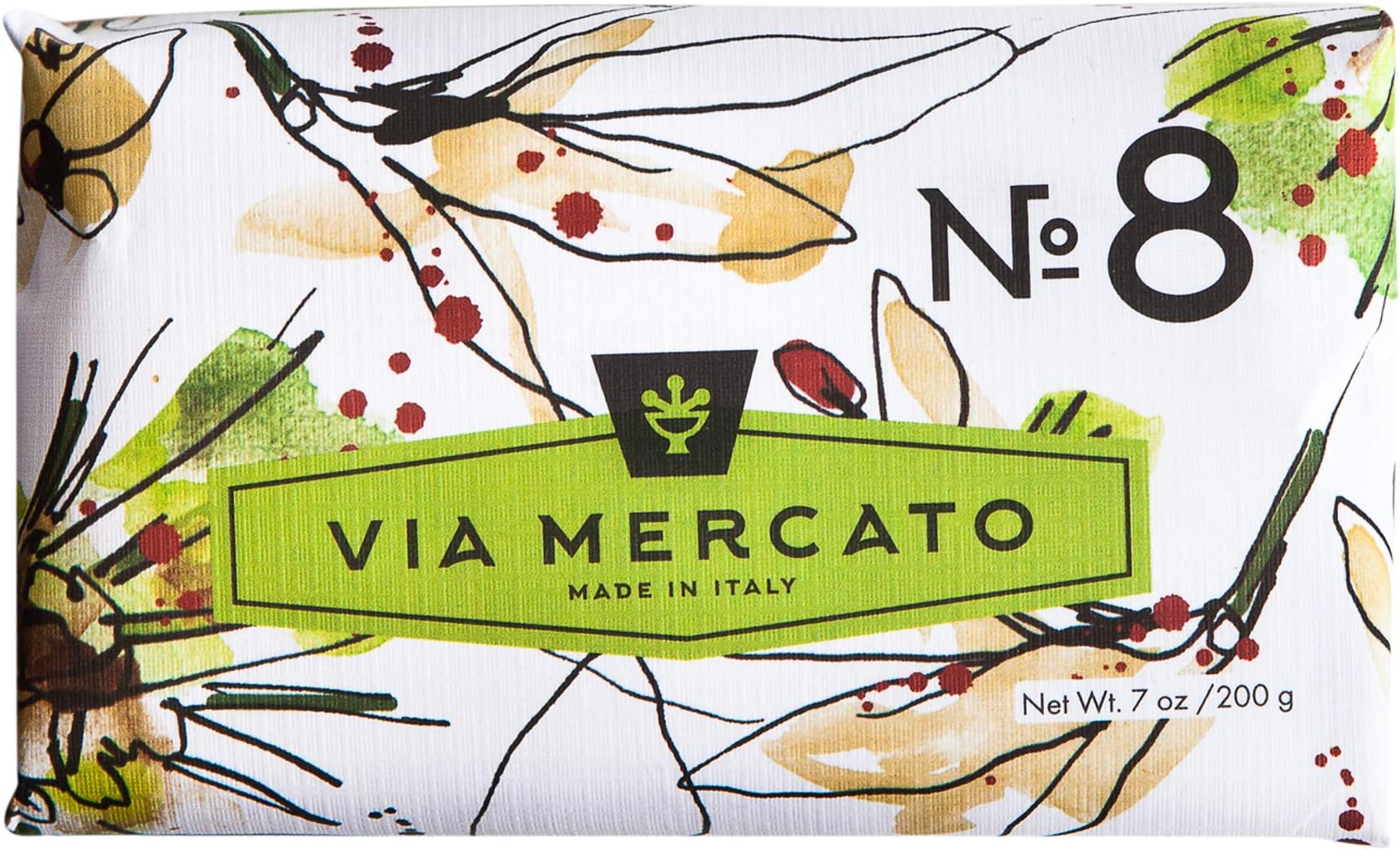 Via Mercato Italian Soap Bar (200 g), No. 8 - Clove, Vanilla Flower & Orange