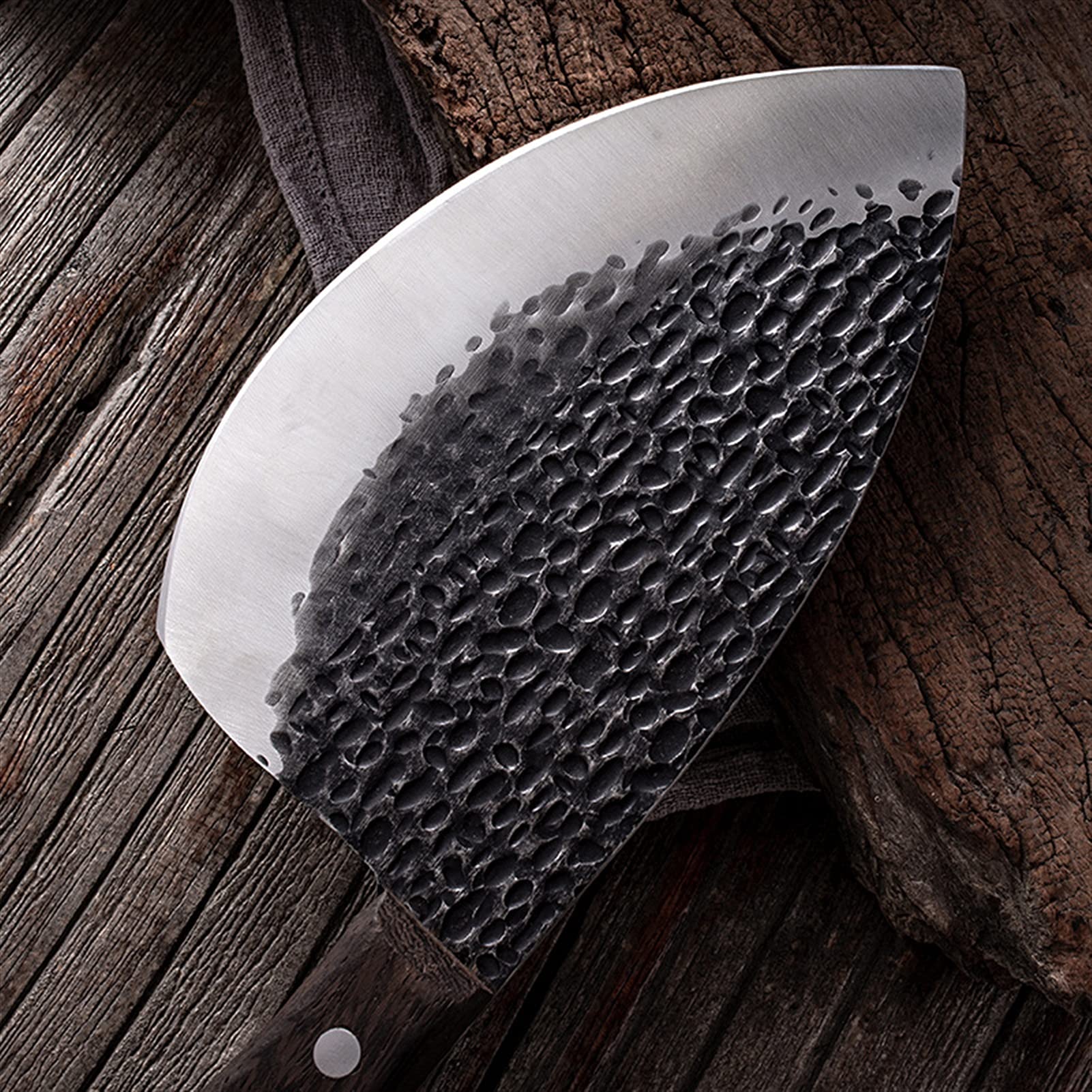 Forgiato professionale Forgiato Burtcher Knife Coltello a mannaio Pesce Seafood Pesce Coltello da cucina Coltello da cucina Handmade Sharp Slaught Strumenti