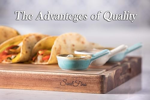 Miniatura 9 de Tabla de cortar ACACIA PREMIUM y bloque de carnicero profesional resistente con ranura para jugos, extra grande (17 x 13 x 1.4 pulgadas), orgánico,