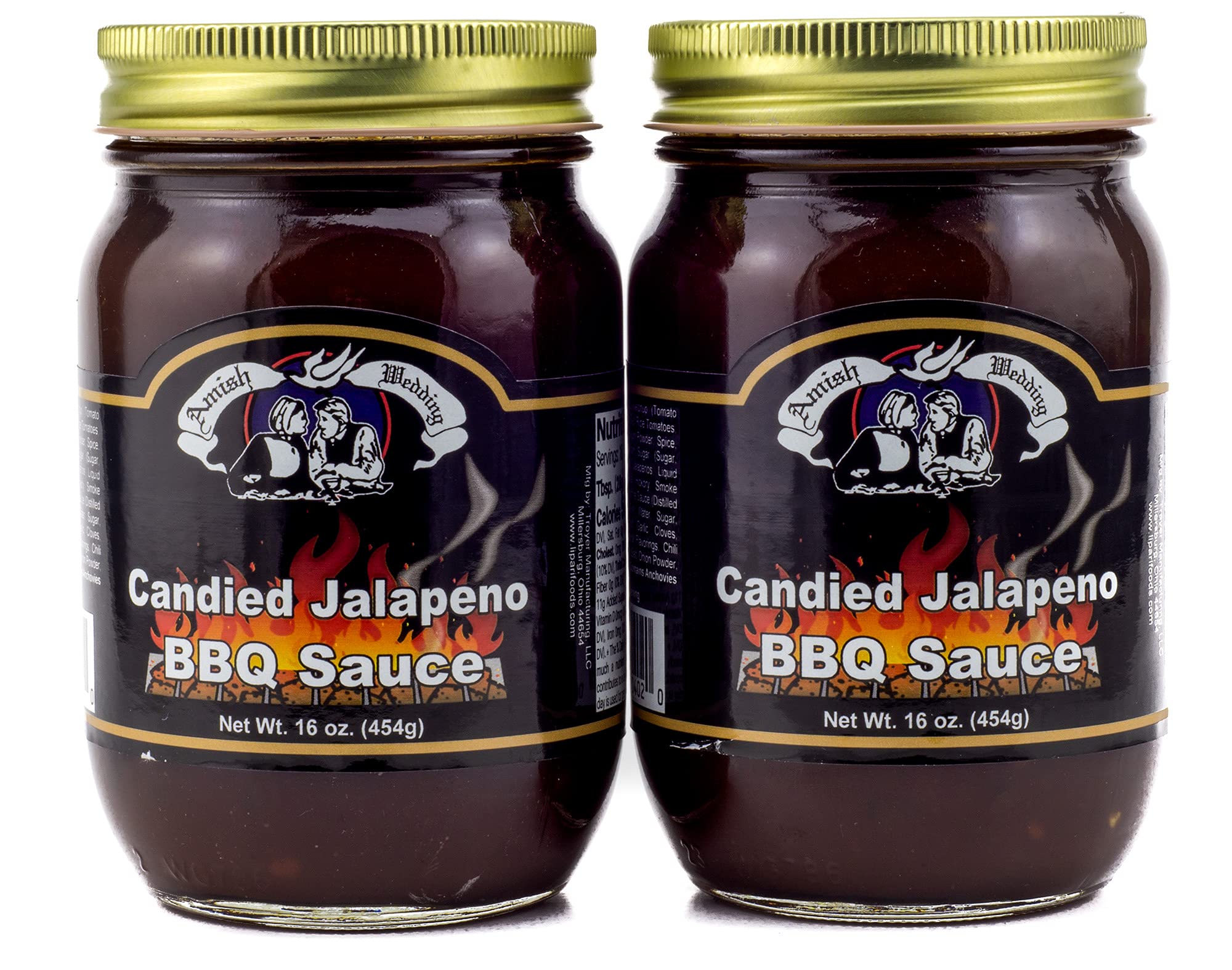 Amish Wedding Candied Jalapeno BBQ Sauce 15 Ounces (Pack of 2)