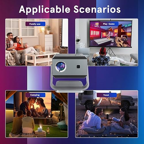 Miniatura 7 de Mini proyector portátil para el hogar y el dormitorio, proyector pequeño compacto con sonido claro, fácil operación para películas, juegos, fotos