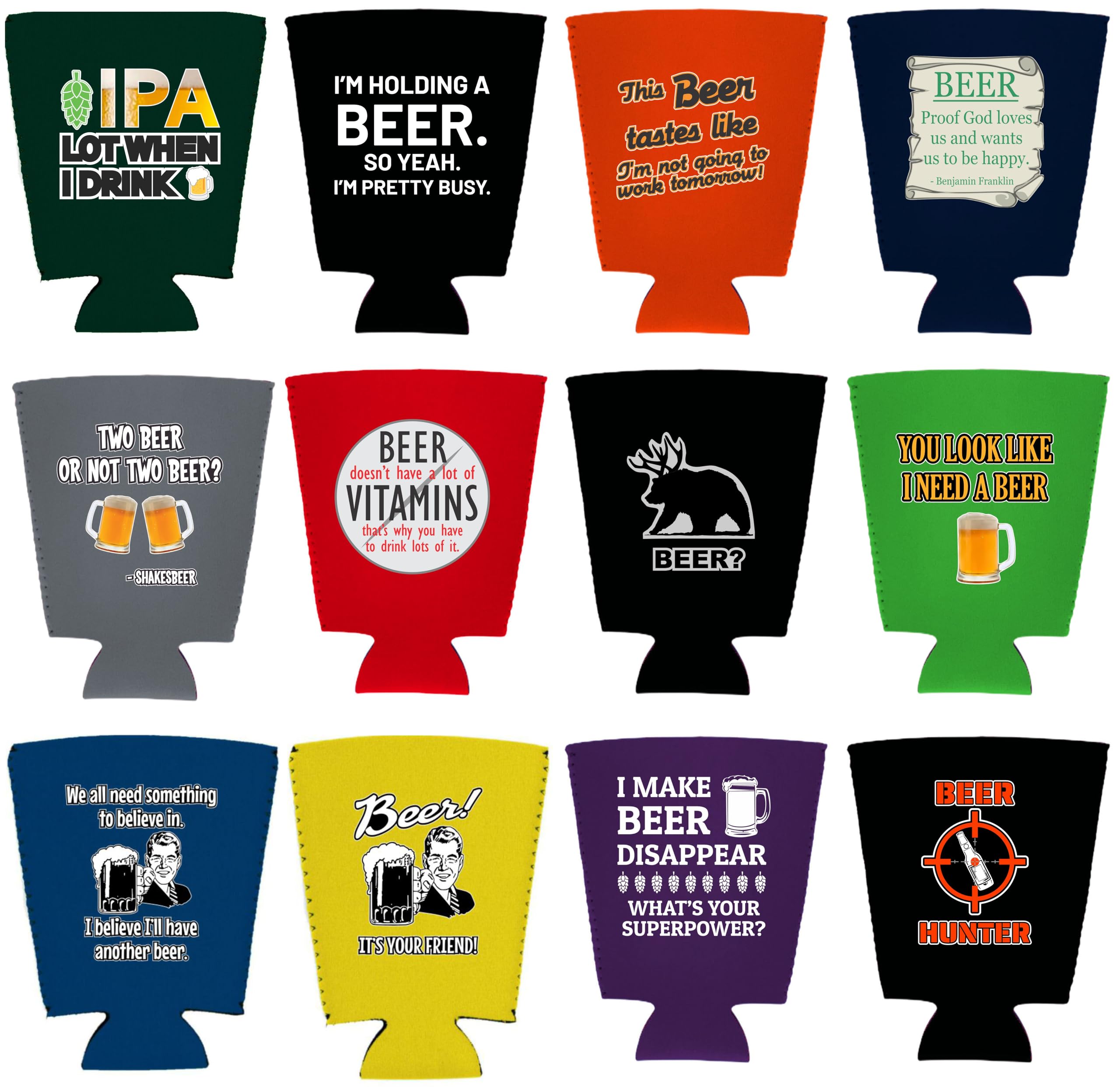 Beer Jokes - Vasos de pinta divertidos diseños de Coolie (12 unidades)