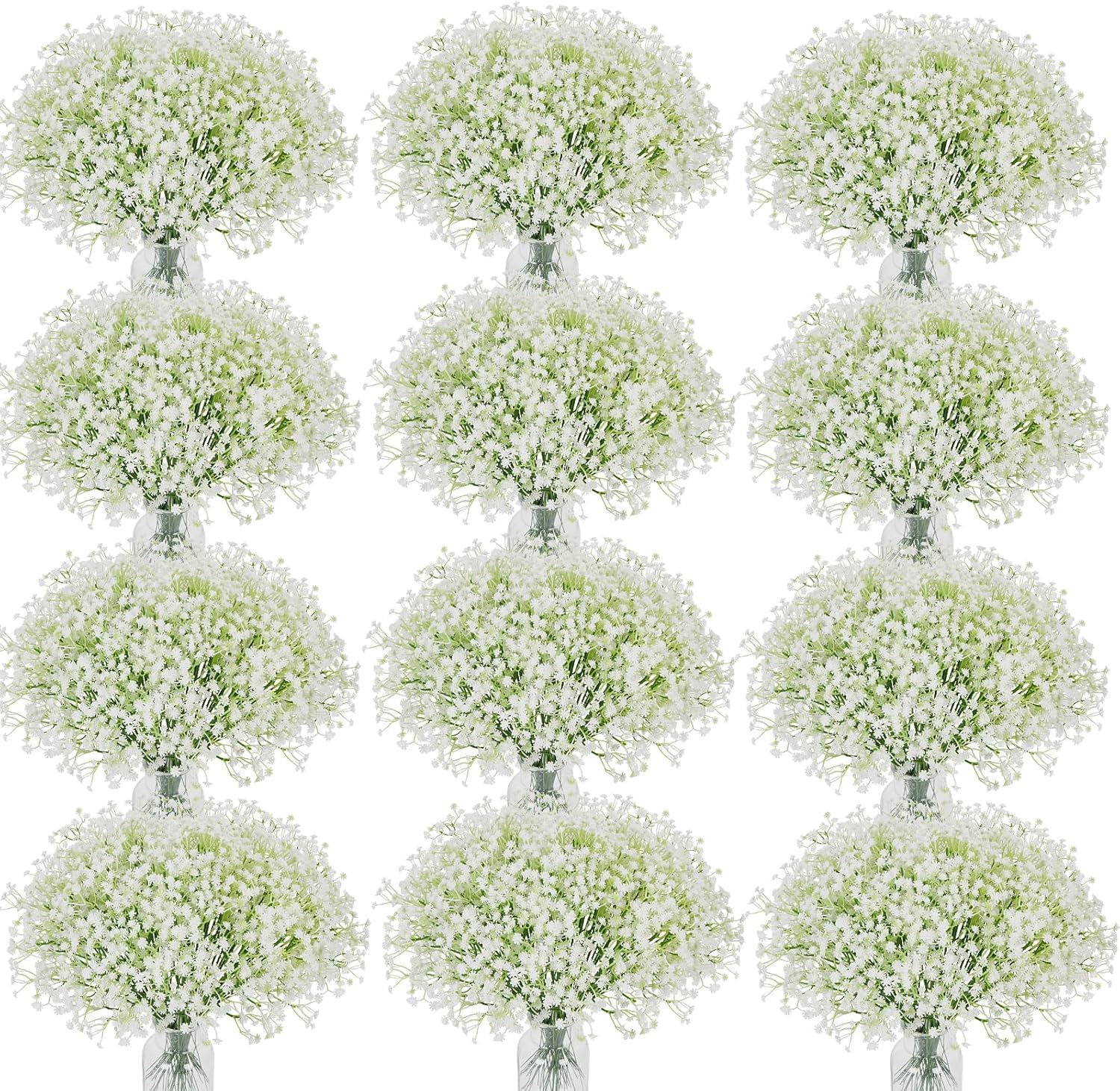 80Pcs White Artificial Flowers Gypsophila Baby Breath Flowers Artificial