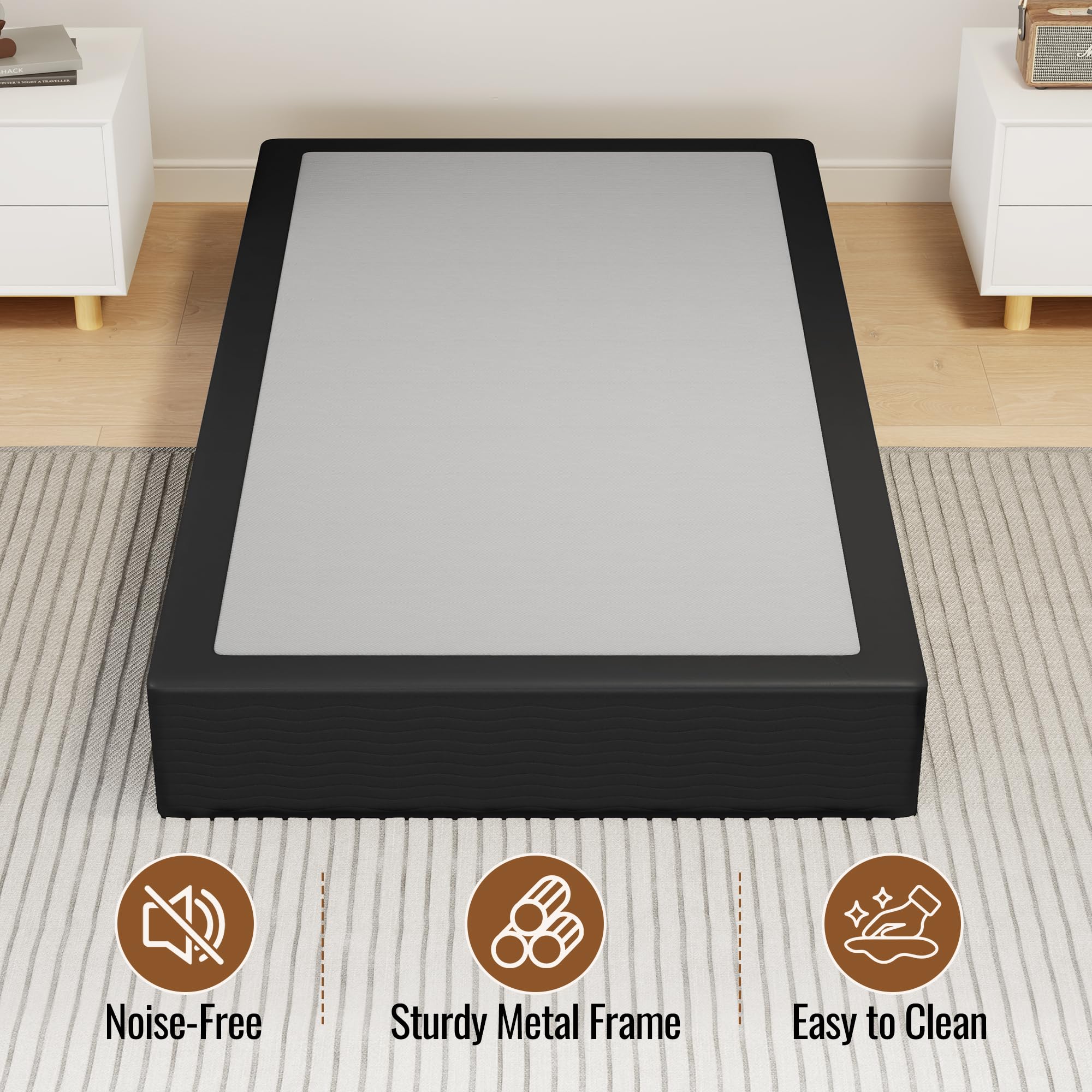 Snapklik.com : Mashomdec Twin Size 10 Inch Box Spring - Heavy Duty ...