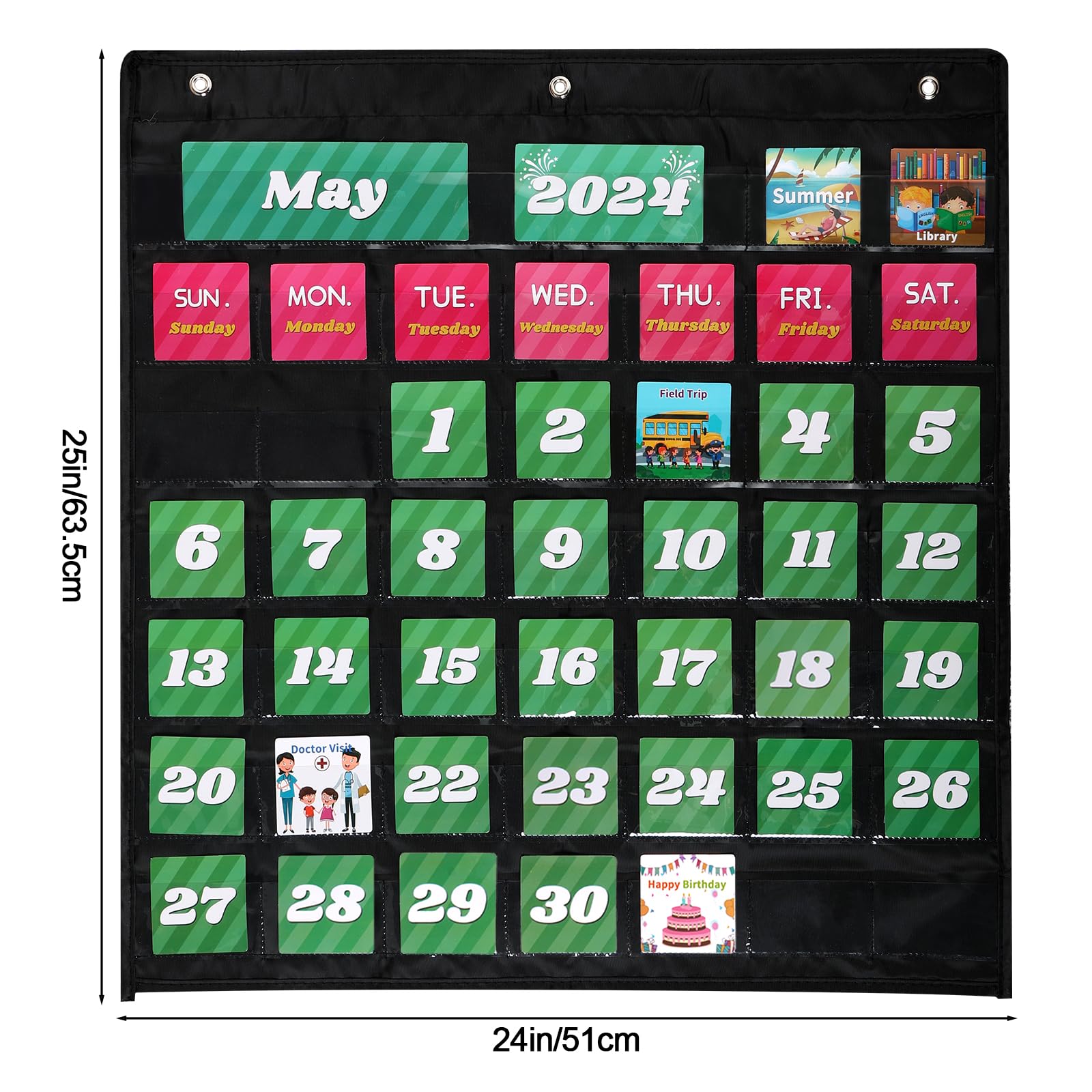 Klassenzimmer-Kalender Set – 120-teilig Mit Weltkarten-Design Für Jahreszeiten, Wetter & Feiertage
