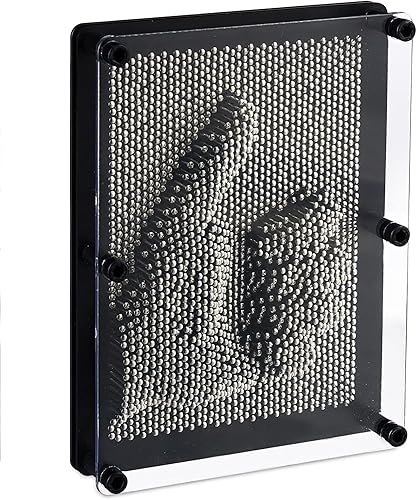 Juguete de arte 3D de 6 x 8 pulgadas, tablero de arte único de metal plateado para niños, inspira imaginación y sentido de desafío, creatividad