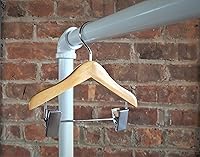 Vista 4 de NAHANCO MINI6RC - Percha superior de madera, mini con clips, 6 pulgadas, acabado natural (paquete de 100)