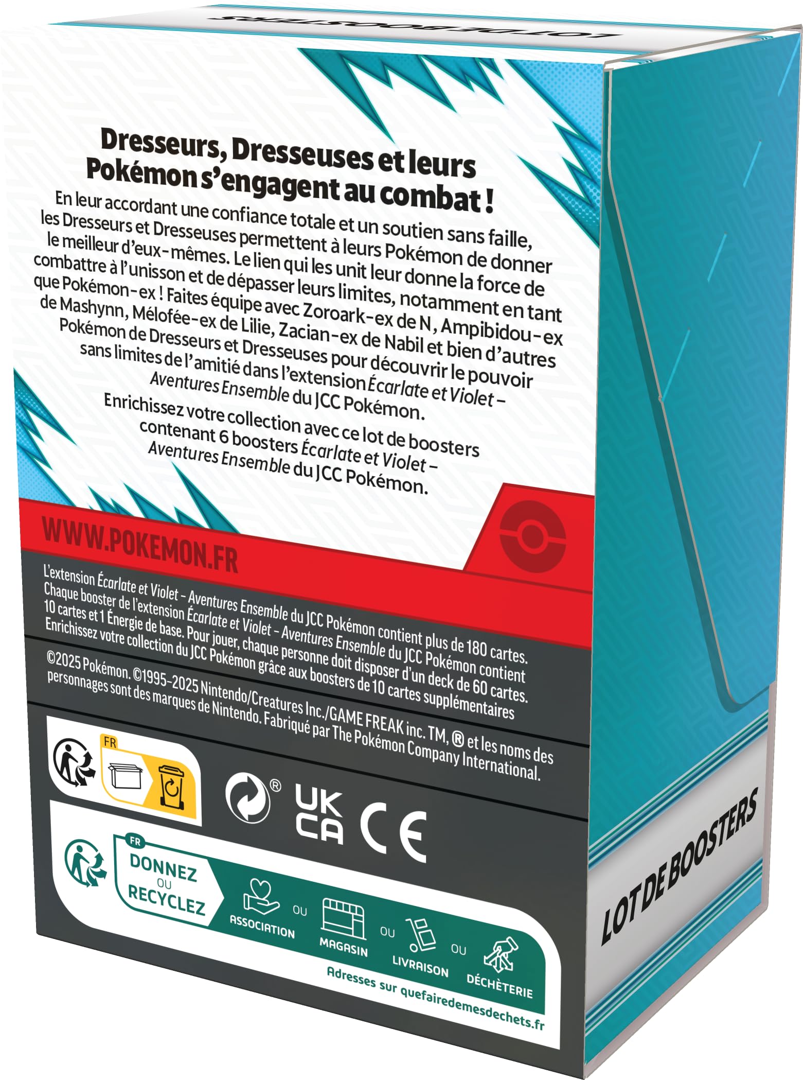 Pokémon: Lot de boosters Écarlate et Violet – Aventures Ensemble du JCC Pokémon (6 boosters)