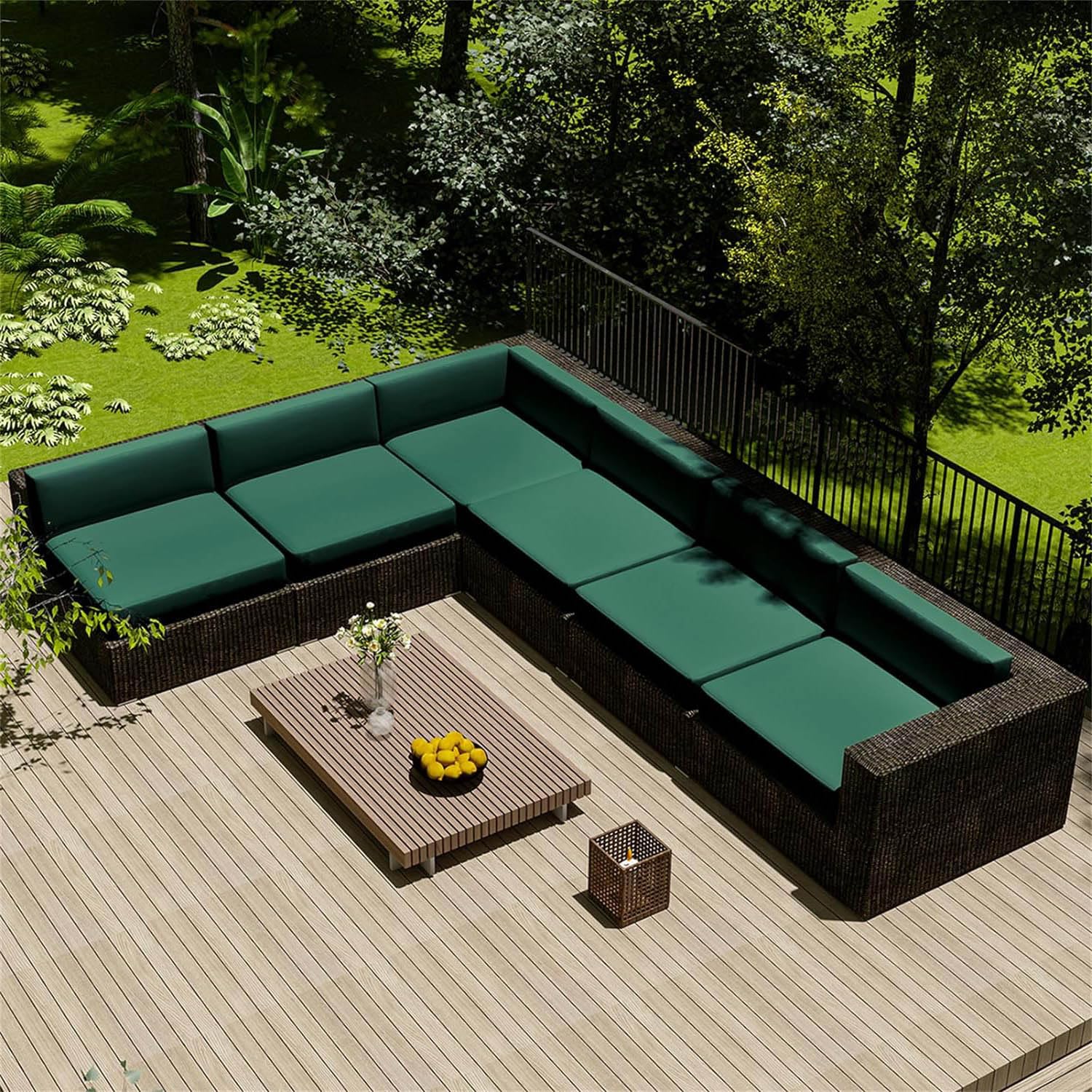 Replacement Outdoor Cushion Covers Waterproof, 50x50 60x60 Garden Bench Seat Cushion Slipcover with Zipper, Removable Patio Cushion Covers for Indoor Outdoor Rattan Furnitur(Color 2.5x45x10cm