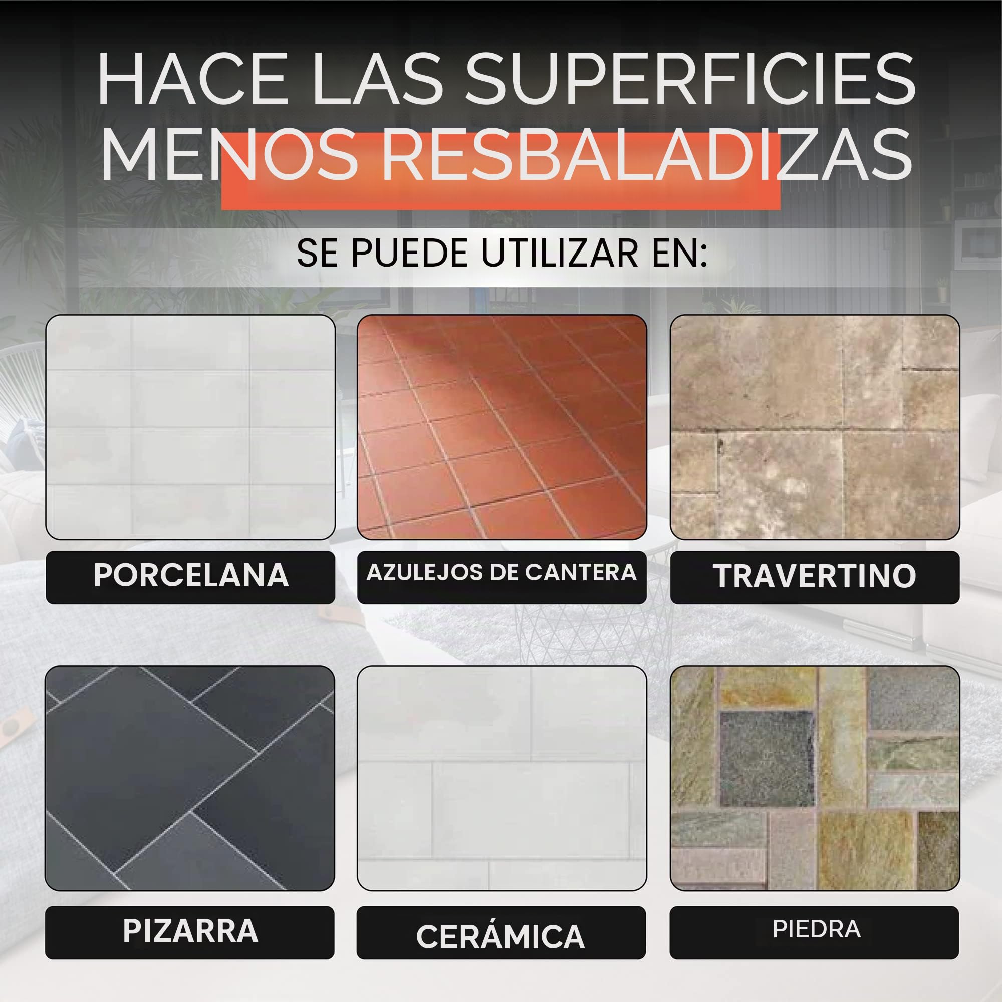 Tratamiento de suelo resbaladizo Stone Grip: listo para usar - aplicación antideslizante para pisos exteriores e interiores (35 m²)
