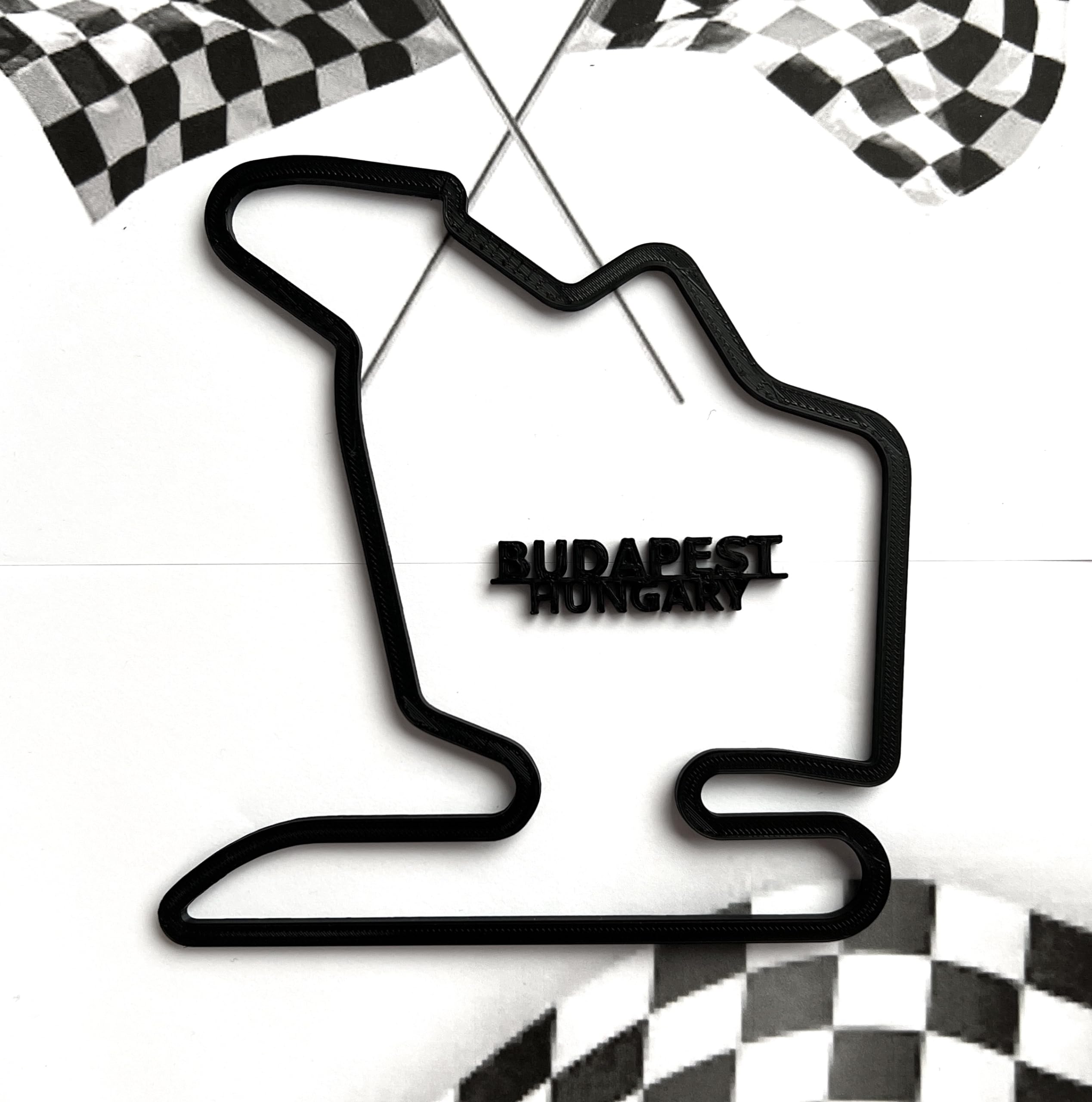 Formula 1 Circuit Wall Art - Grand Prix Race Track Sculpture - Motorsport Gift - Monaco - Spa - Monza - Any Track. (Hungary - Budapest)