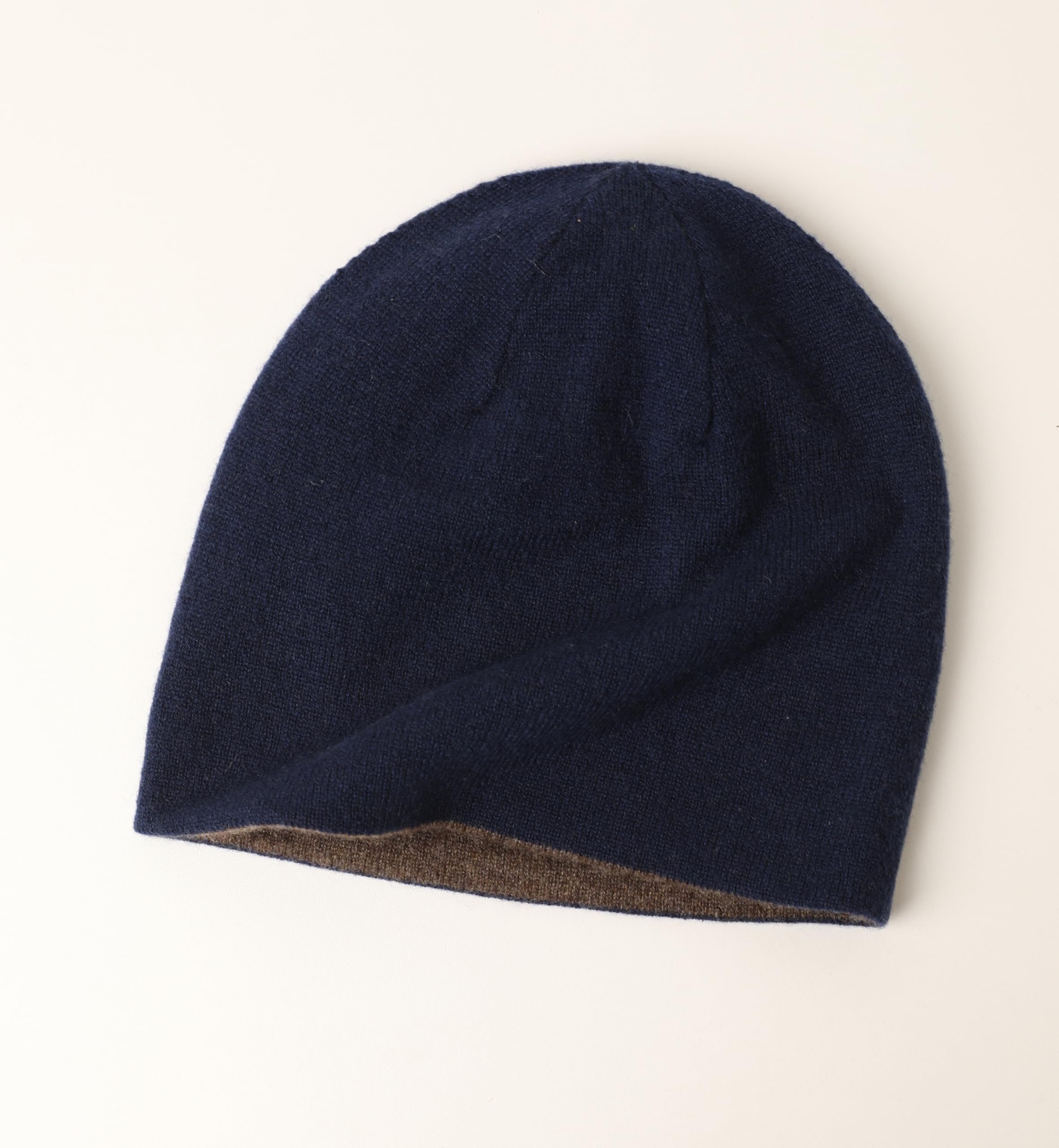 Berretto Invernale Reversibile a 2 Strati 100% Cashmere Berretto a 2 Colori da Donna