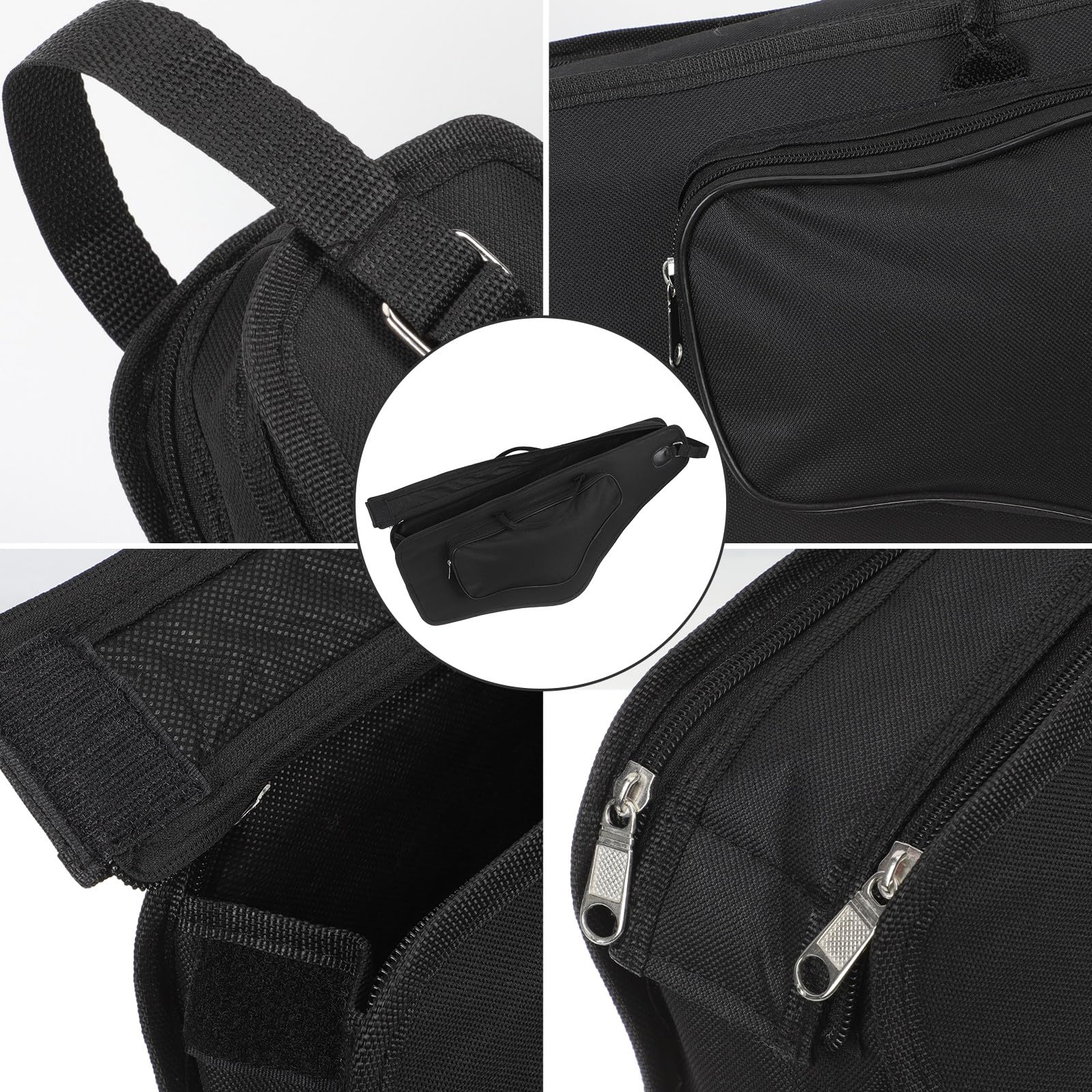 Custodia per Sassofono Contralto Portatile Tracolla Regolabile e Maniglia, Borsa Imbottita per Strumenti Musicali, per Uso Quotidiano e Scuole
