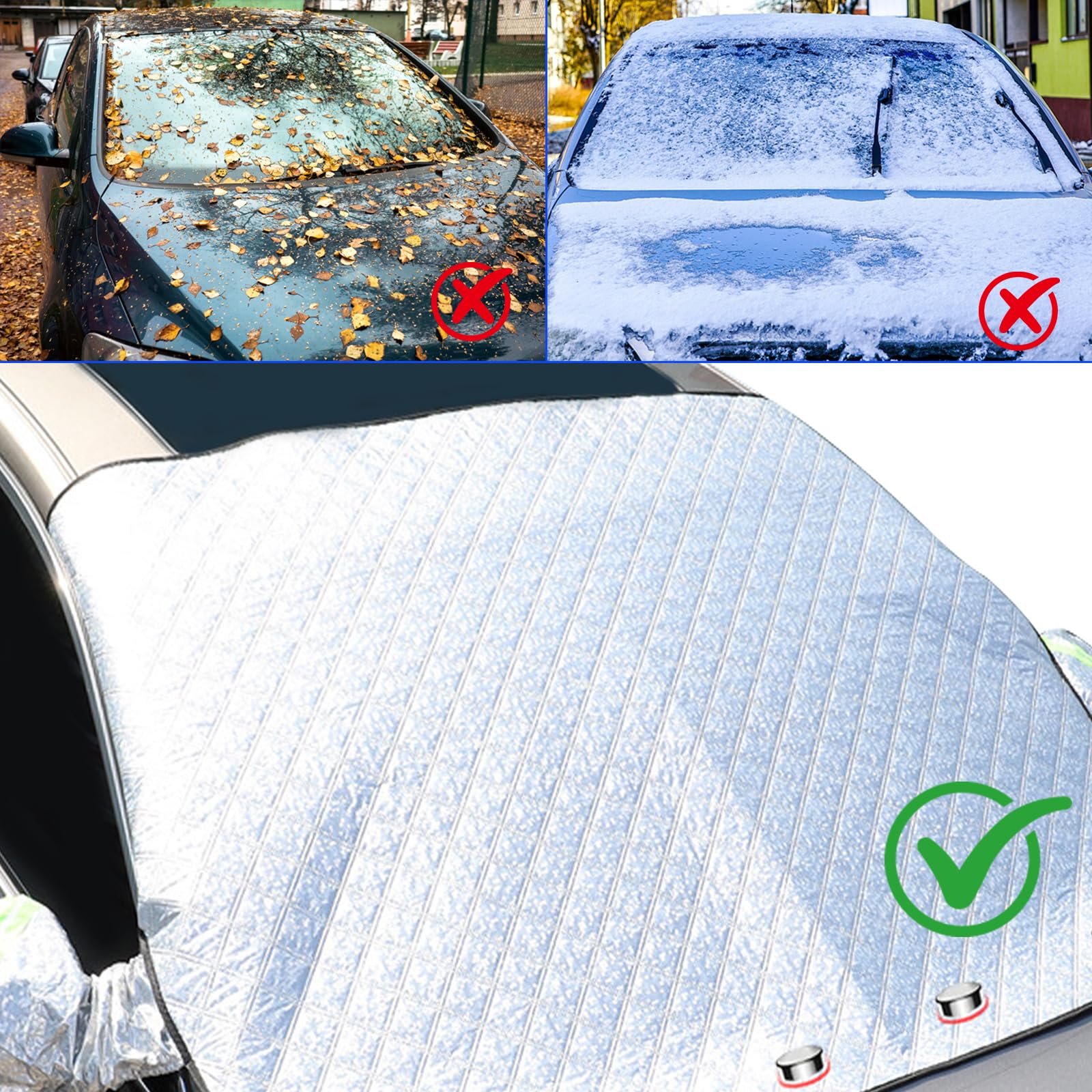 Copri Parabrezza Auto Magnetico Antighiaccio Protezione Anti Gelo Sole