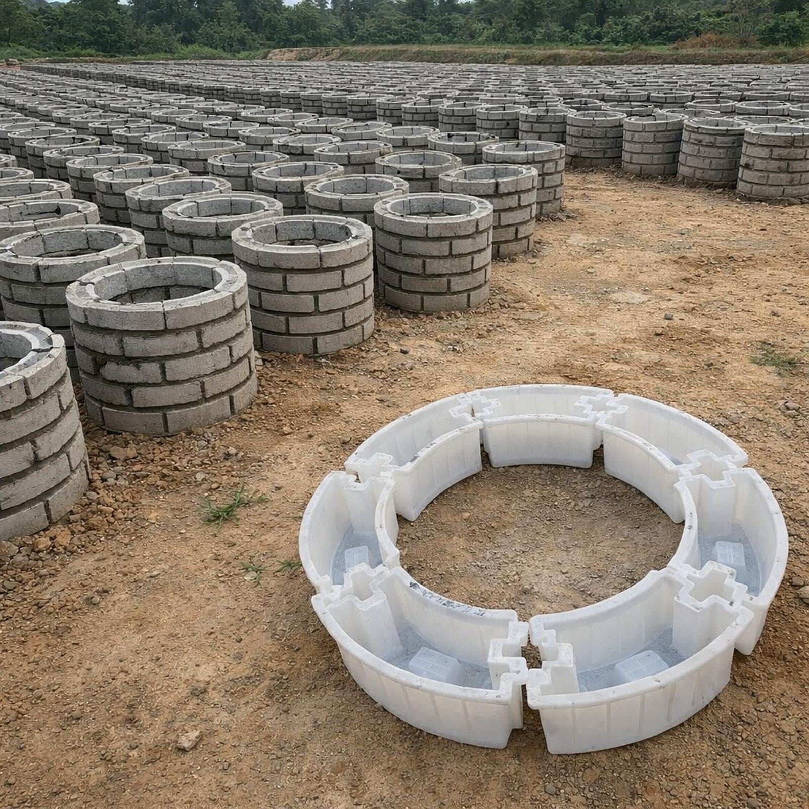 Baoblaze para moldear ladrillos de hormigón, herramienta reutilizable para moldear bloques de cemento y, 110cm