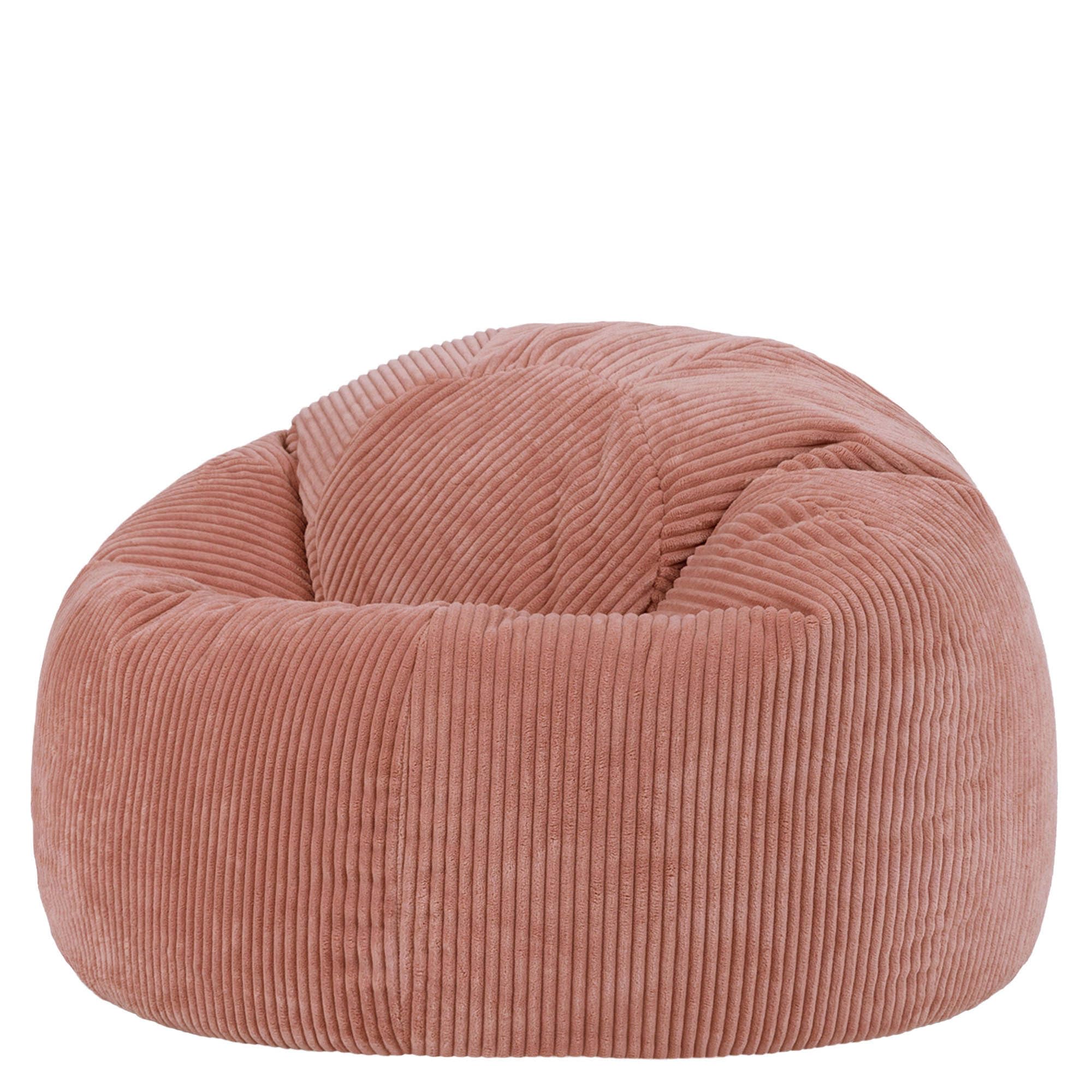 Icon Kingston Sitzsack Cord, Hellrosa, Sitzsack Erwachsene mit Füllung, Bean Bag, Cord Sessel, Lounge Sessel, Lounge Stuhl, Schlafzimmer, Wohnzimmer, Wohnzimmer Möbel